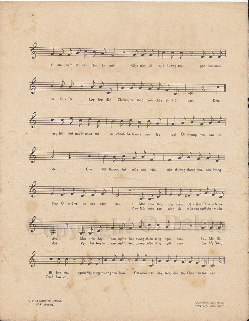 Page 3 of Sheet music PDF Mùa sao sáng - Nguyễn Văn Đông
