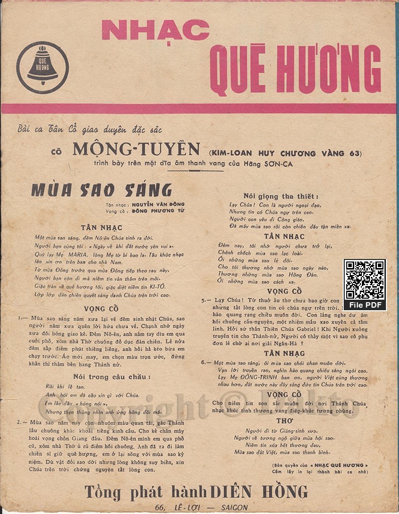 Page 4 of Sheet music PDF Mùa sao sáng - Nguyễn Văn Đông