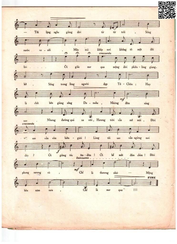 Page 7 of Sheet music PDF Bên cầu biên giới - Phạm Duy