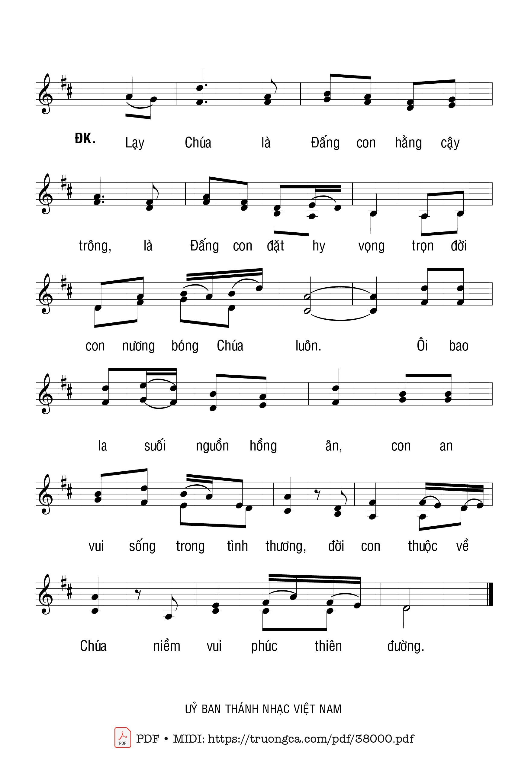 Page 2 of Sheet music PDF Thánh Vịnh 61, Bình An Trong Chúa - Mi Tâm