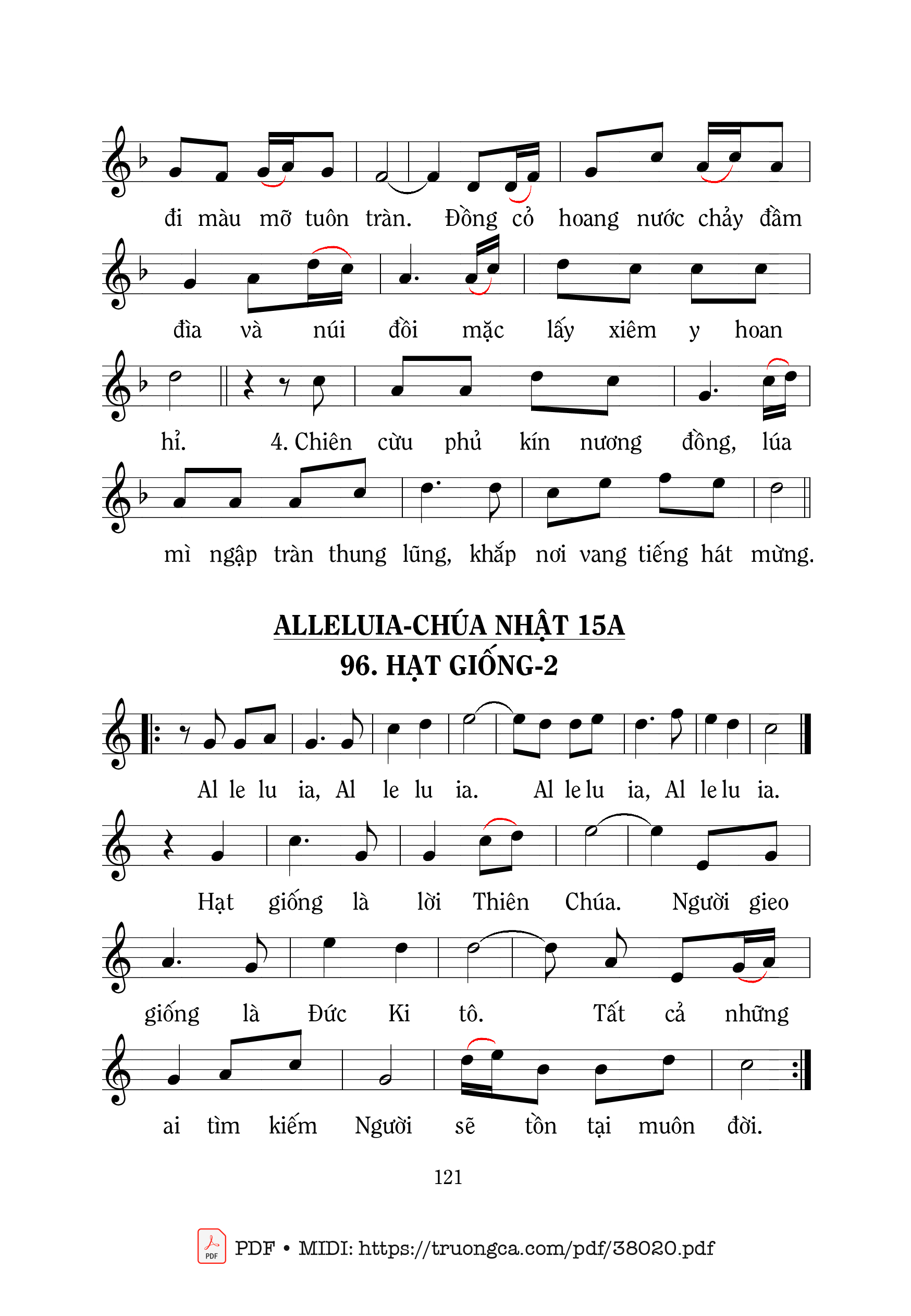 Page 2 of Sheet music PDF Thánh Vịnh 64, Hạt Giống 1 - Mi Trầm