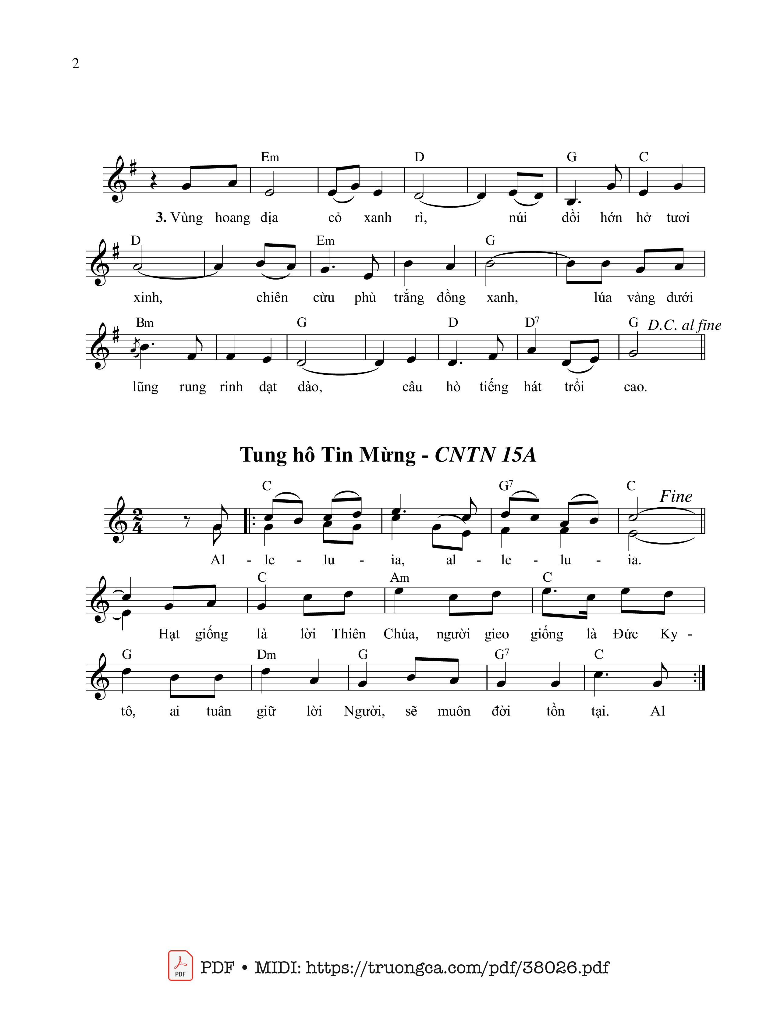 Page 2 of Sheet music PDF Thánh Vịnh 64, Sinh Hoa Kết Quả - Ngọc Cẩn