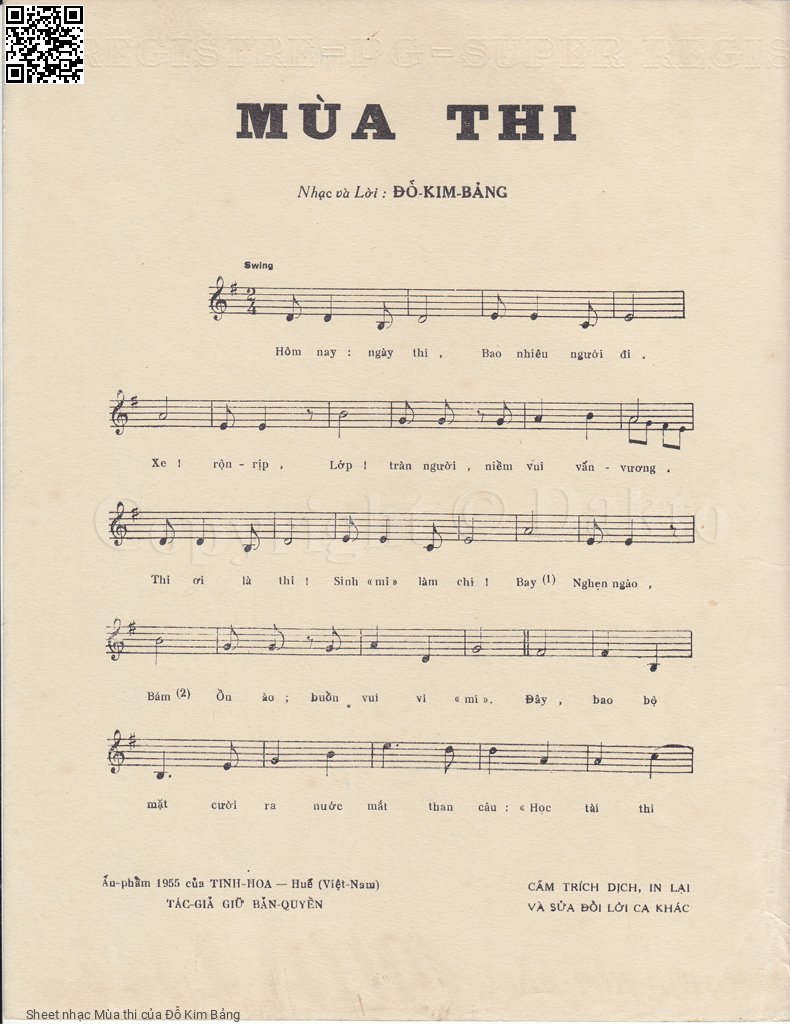 Page 2 of Sheet music PDF Mùa thi - Đỗ Kim Bảng