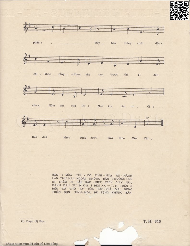Page 3 of Sheet music PDF Mùa thi - Đỗ Kim Bảng