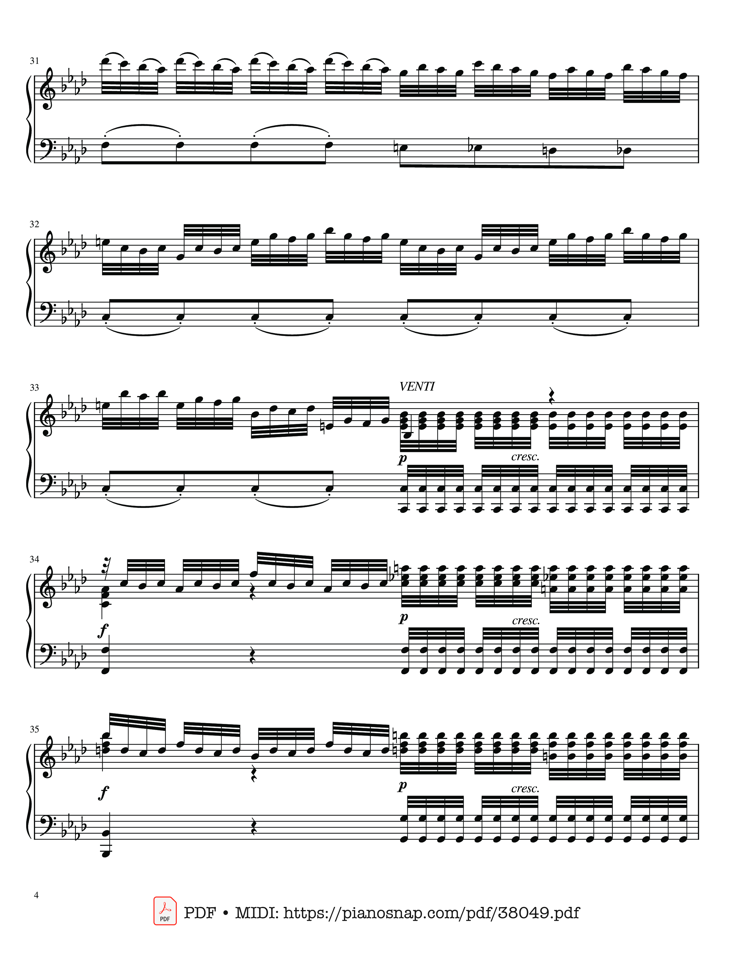 Page 4 of Sheet music PDF Piano The Four Seasons - L