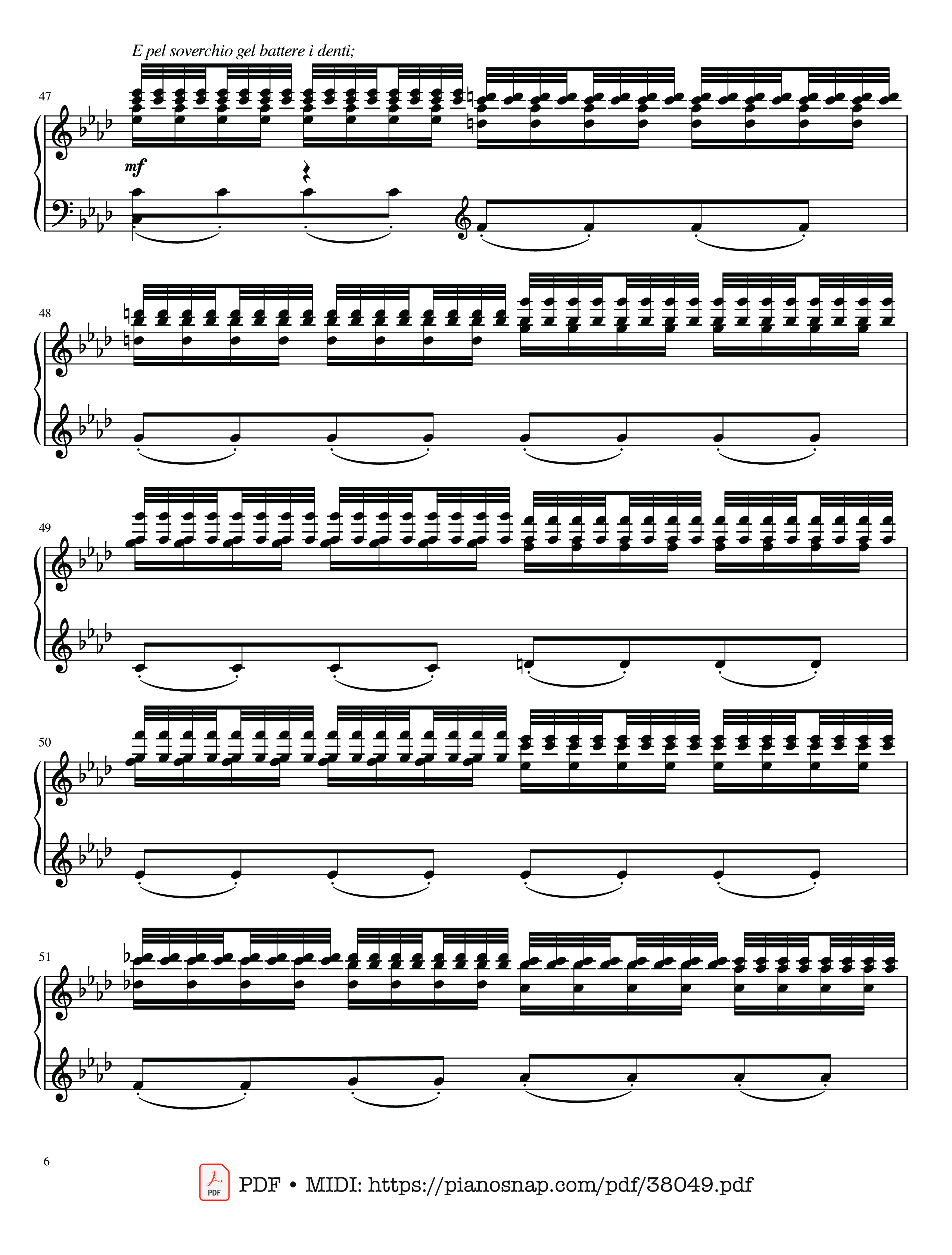 Page 6 of Sheet music PDF Piano The Four Seasons - L