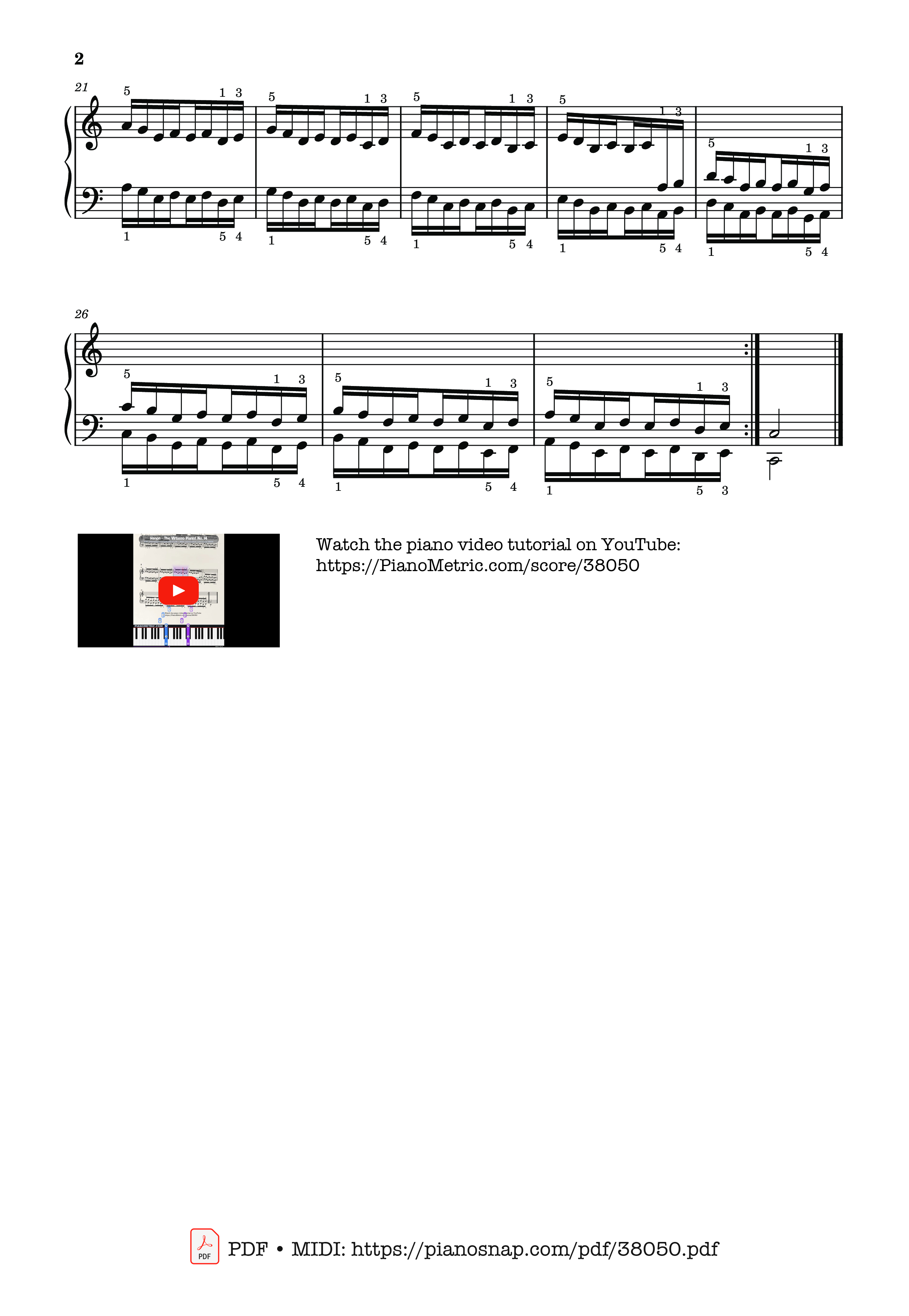 Page 2 of Sheet music PDF Hanon - The Virtuoso Pianist No. 14 - Charles-Louis Hanon