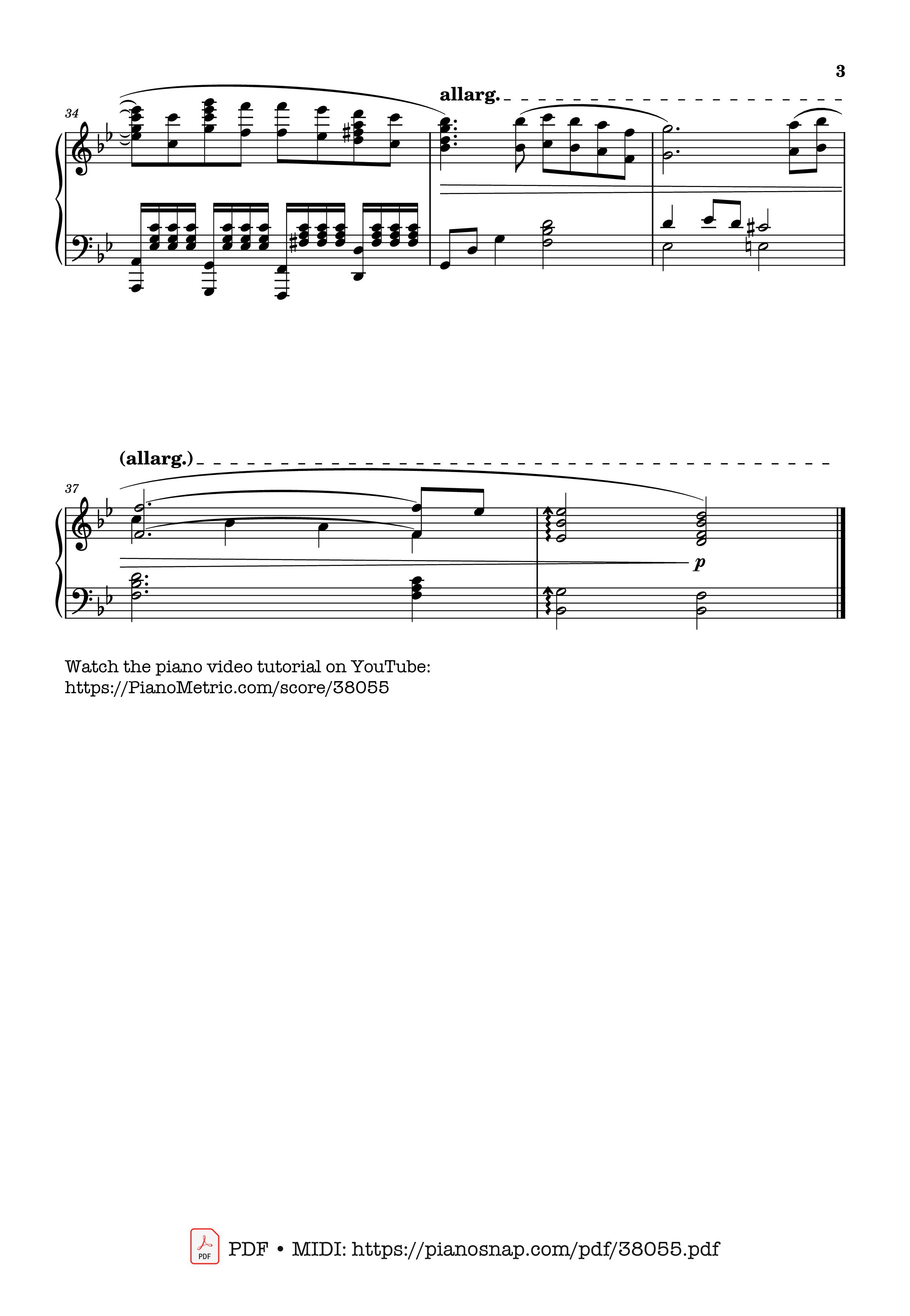 Page 3 of Sheet music PDF Piano Tema d