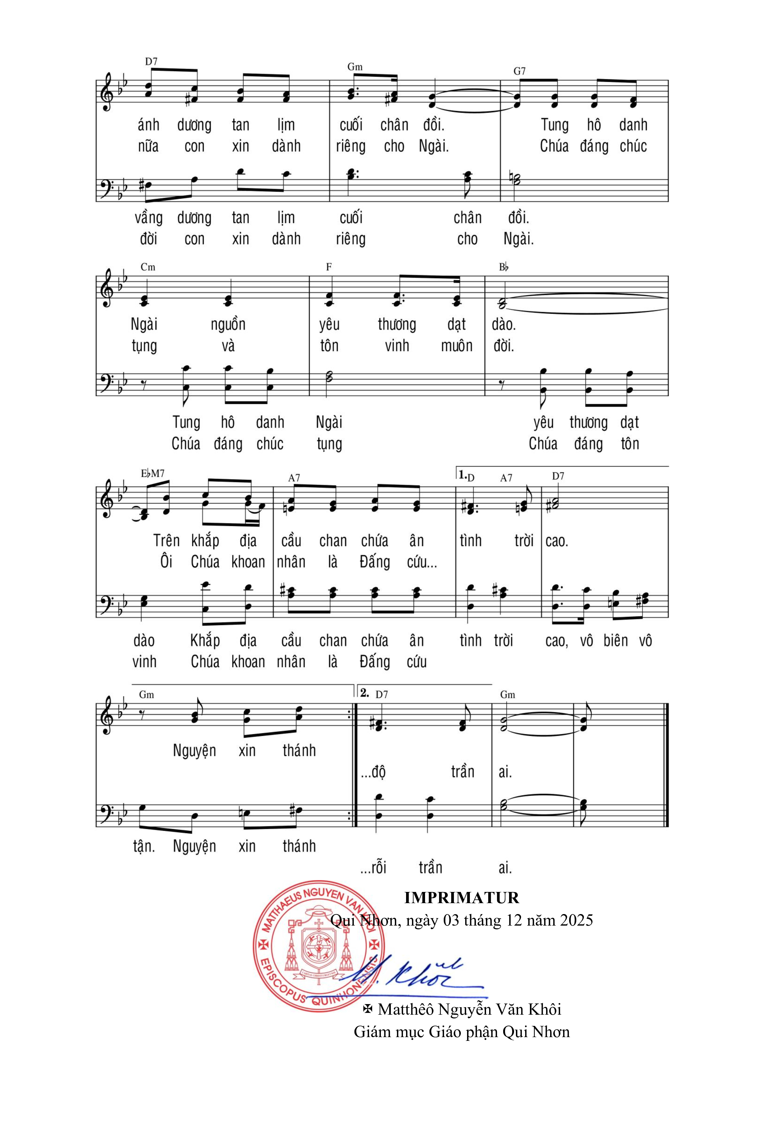 Page 2 of Sheet music PDF Ân Tình Ca - Phùng Minh Mẫn