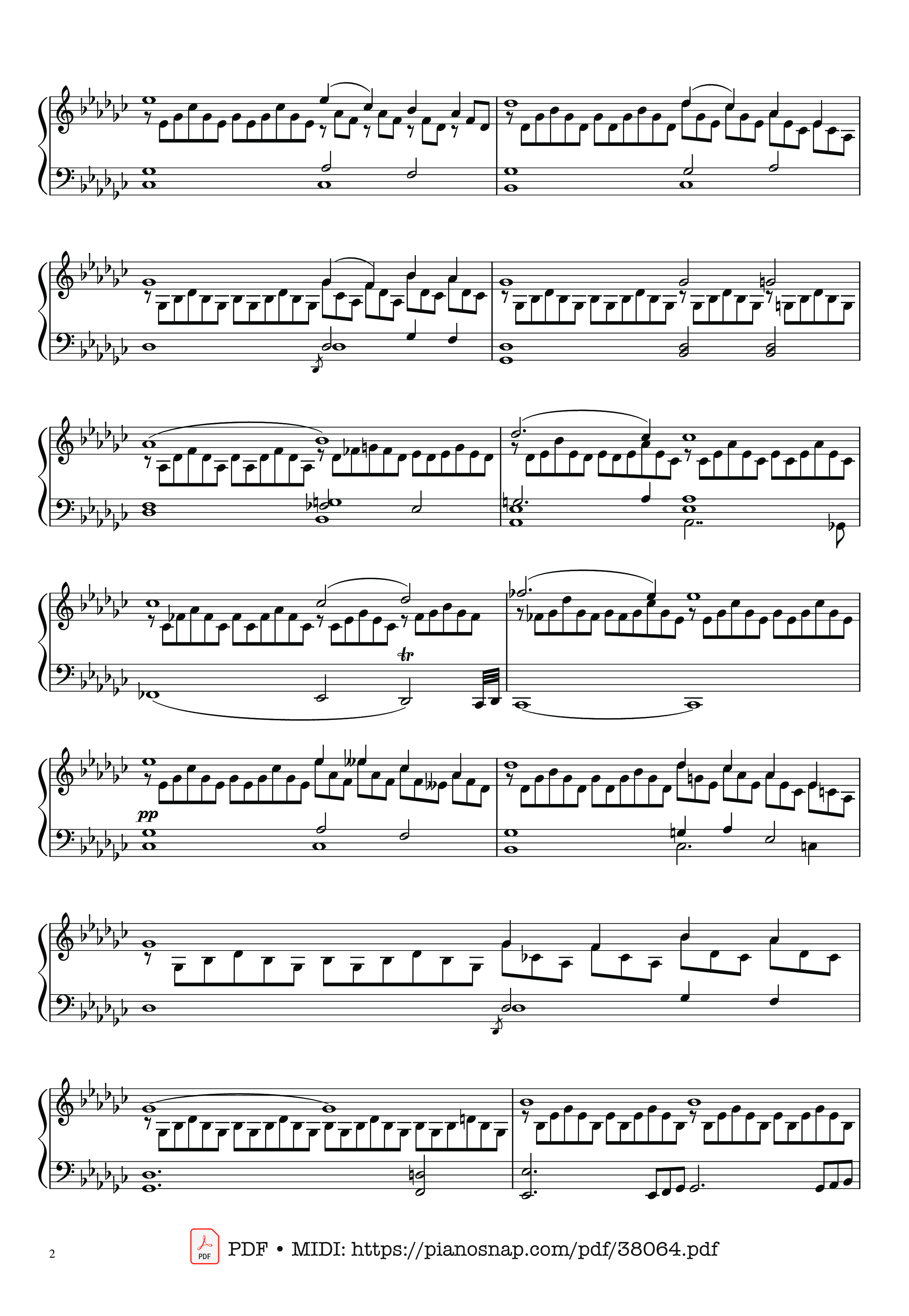 Page 2 of Sheet music PDF Piano Schubert Impromptu No. 3 Op. 90 D 899 - Franz Schubert