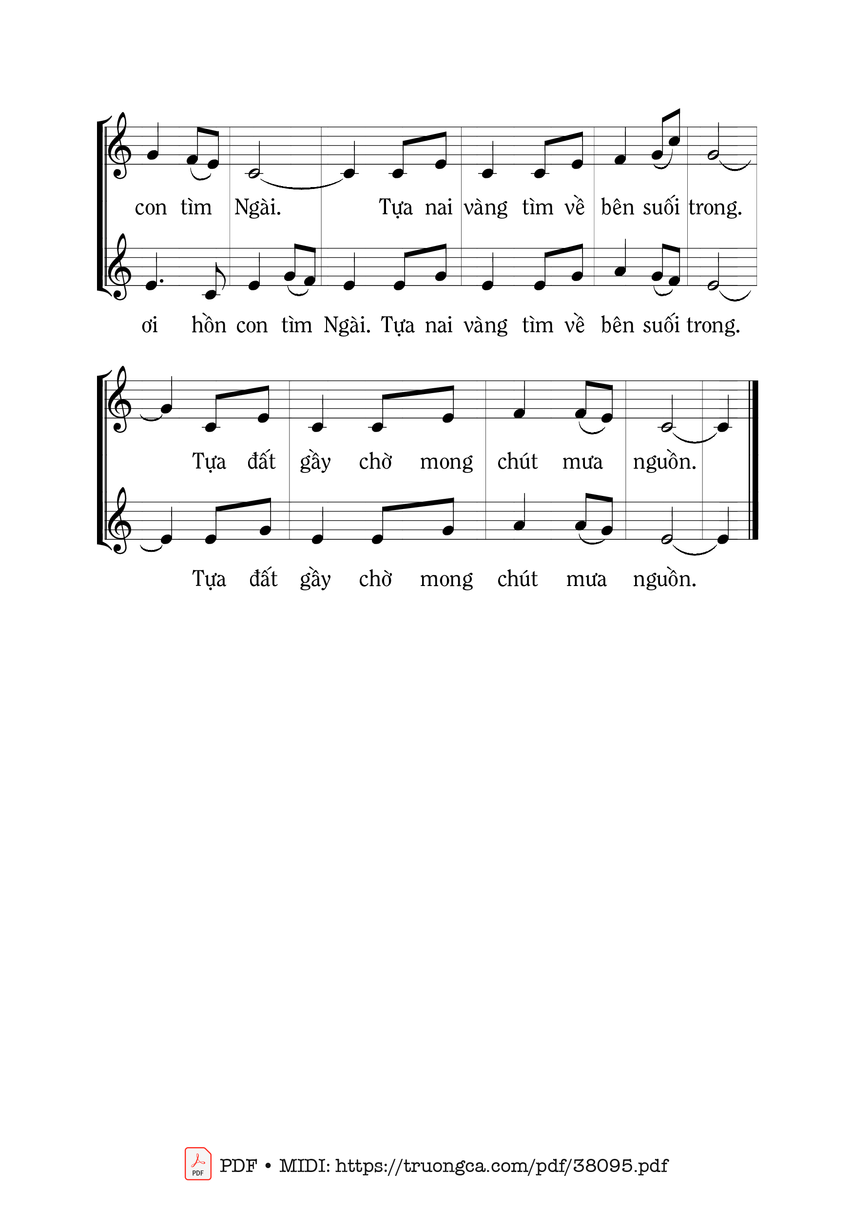 Page 2 of Sheet music PDF Thánh Vịnh 91, Hồn Con Mong Ngài - Mi Trầm