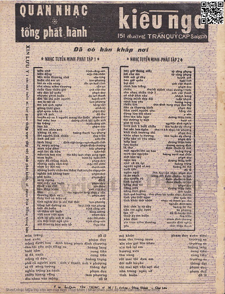 Page 4 of Sheet music PDF Mùa thu cho em - Ngô Thụy Miên