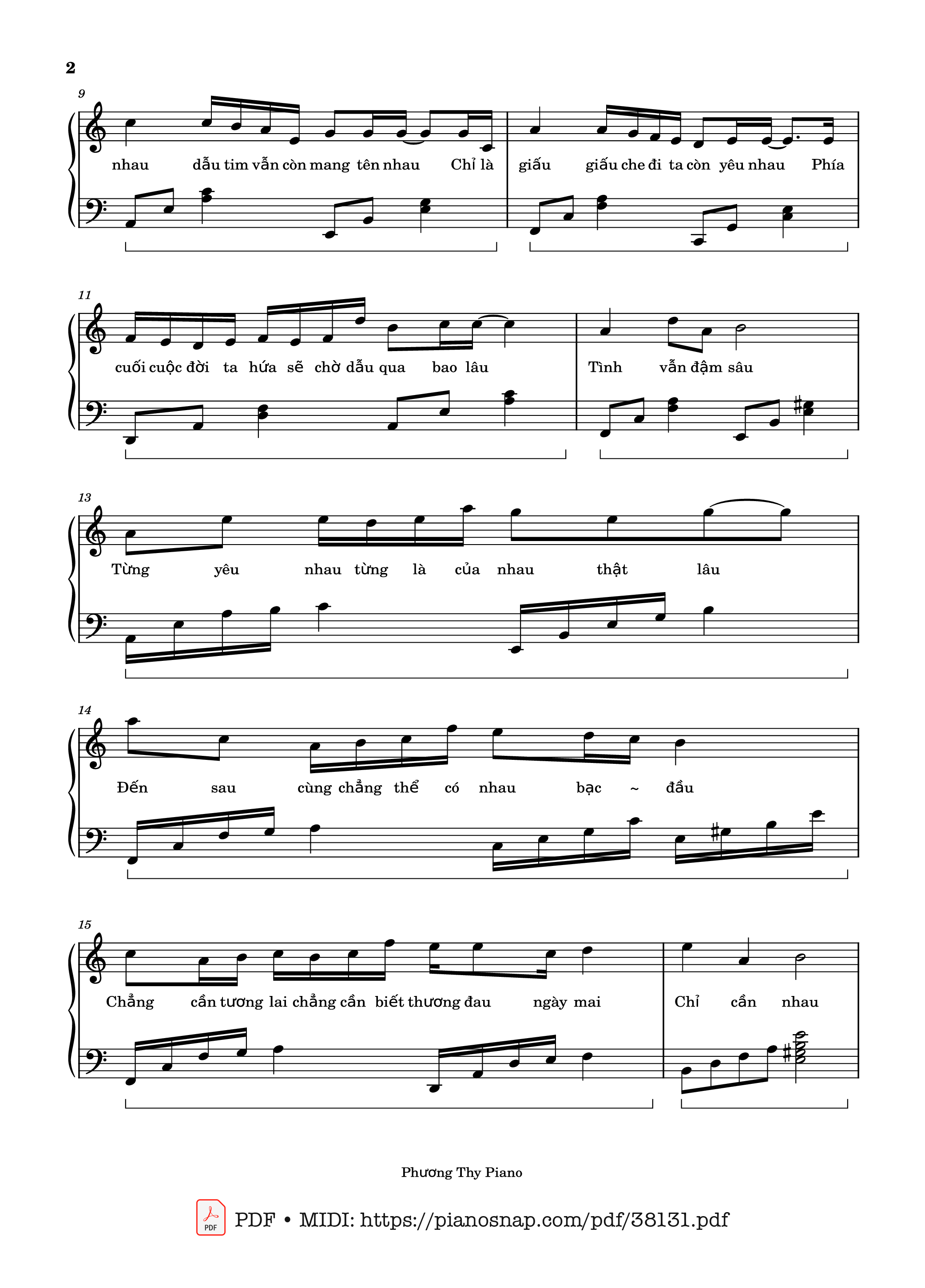 Page 2 of Sheet music PDF Piano Thời Không Sai Lệch - 艾辰