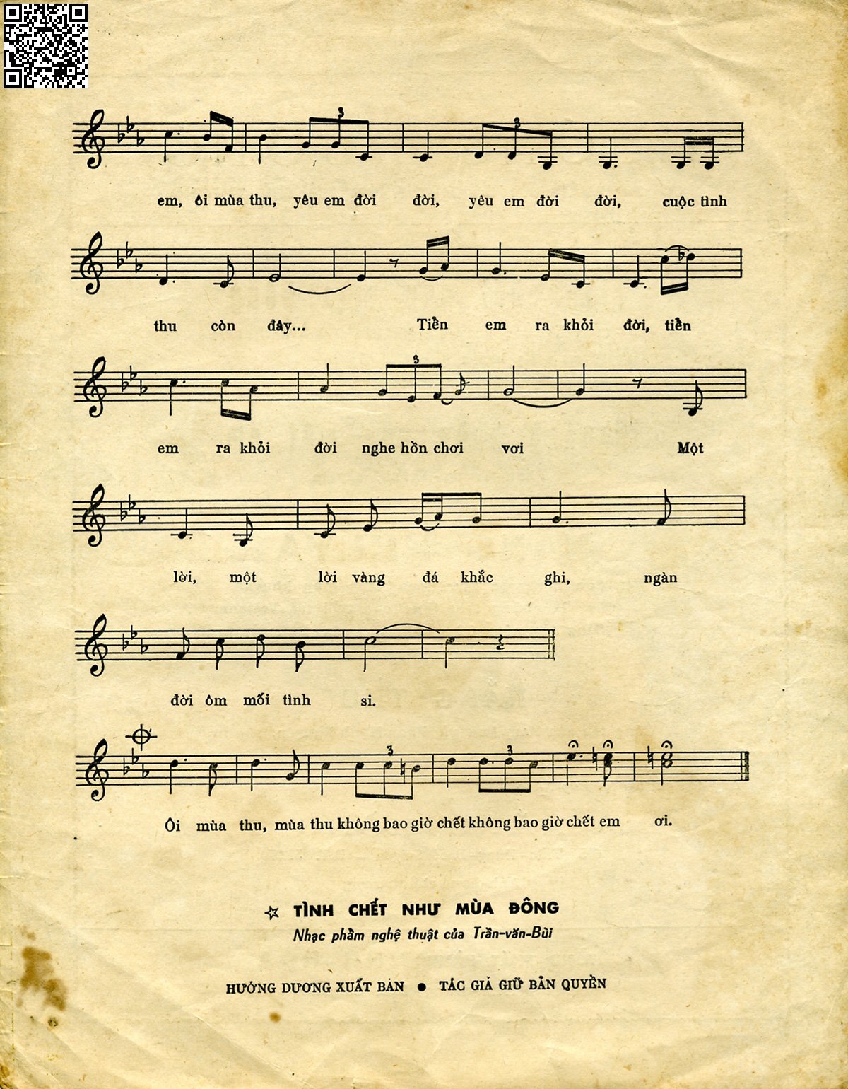 Page 3 of Sheet music PDF Mùa thu không bao giờ chết - Trần Văn Bùi
