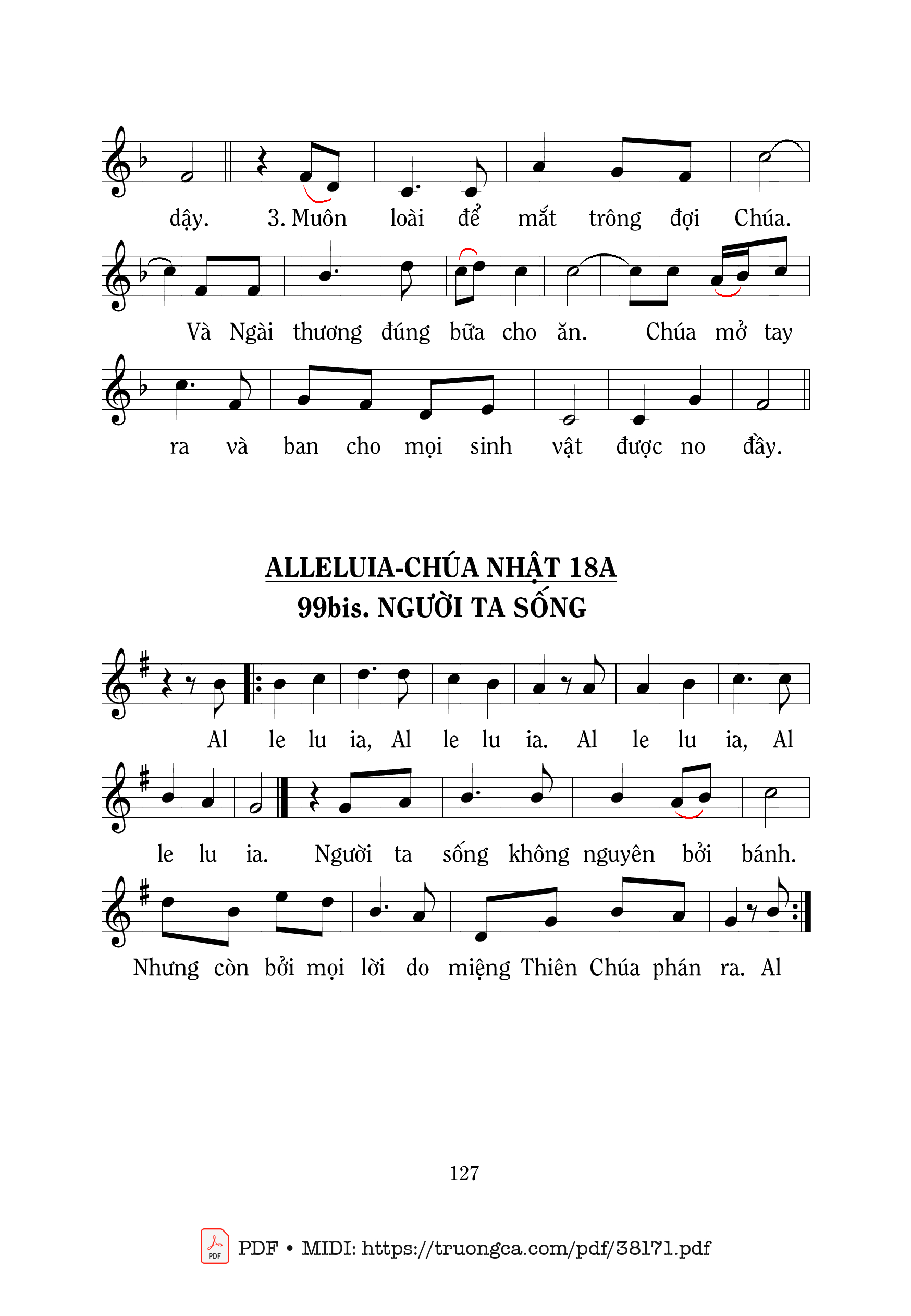 Page 2 of Sheet music PDF Thánh Vịnh 144, Chúa Mở Tay Ra 1 - Mi Trầm