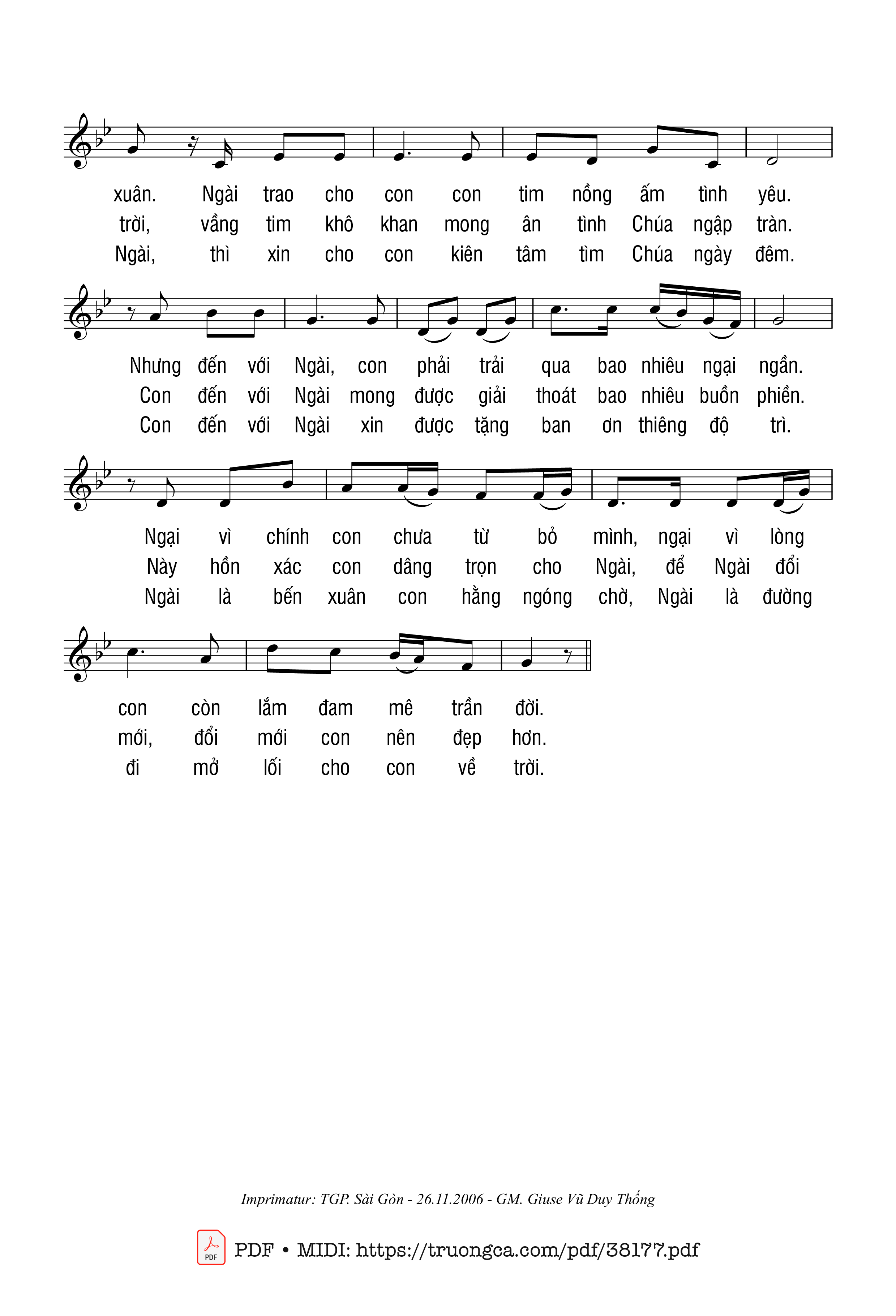 Page 2 of Sheet music PDF Con Luôn Khát Khao - Hoàng Phương