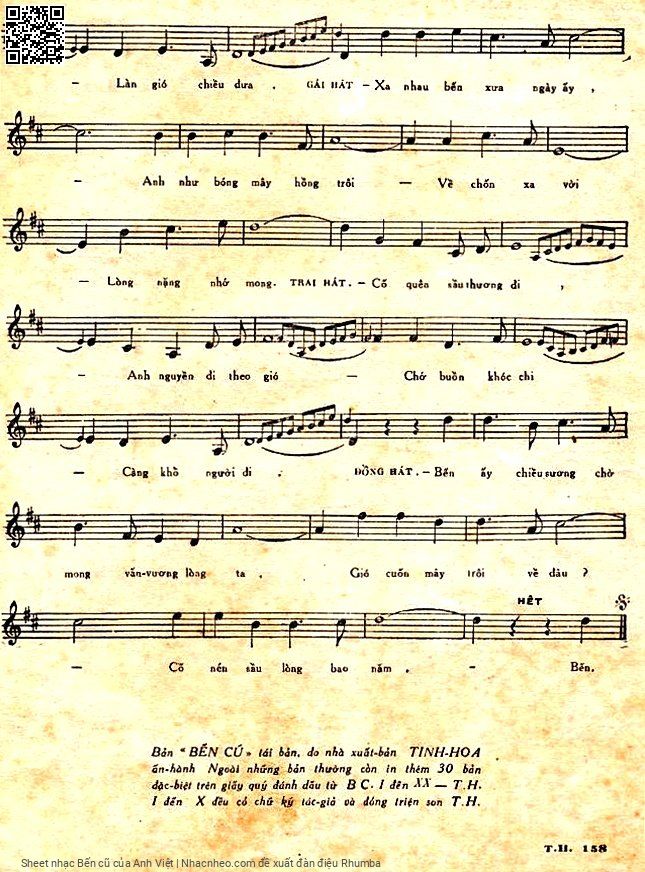 Page 3 of Sheet music PDF Bến cũ - Anh Việt