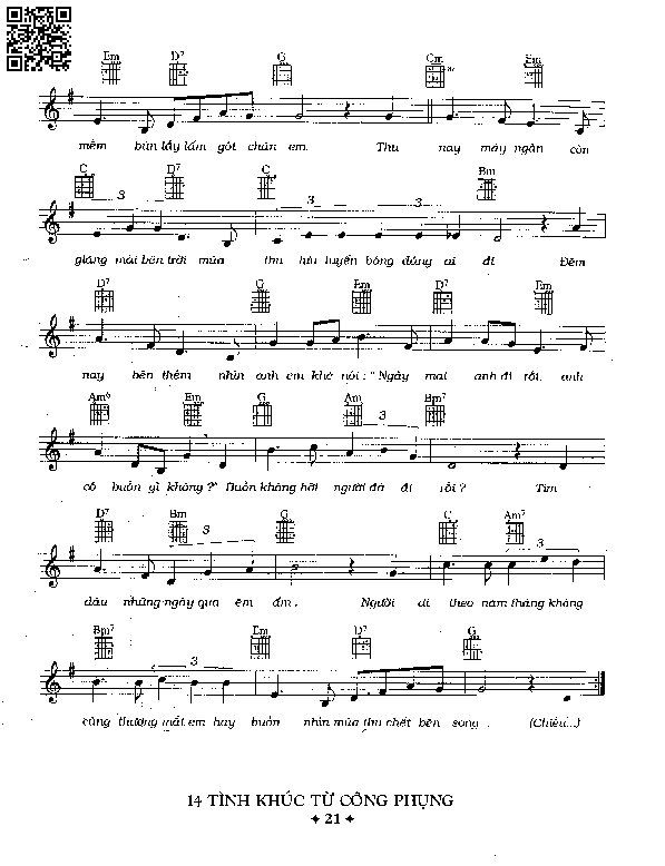 Page 2 of Sheet music PDF Mùa thu mây ngàn - Từ Công Phụng