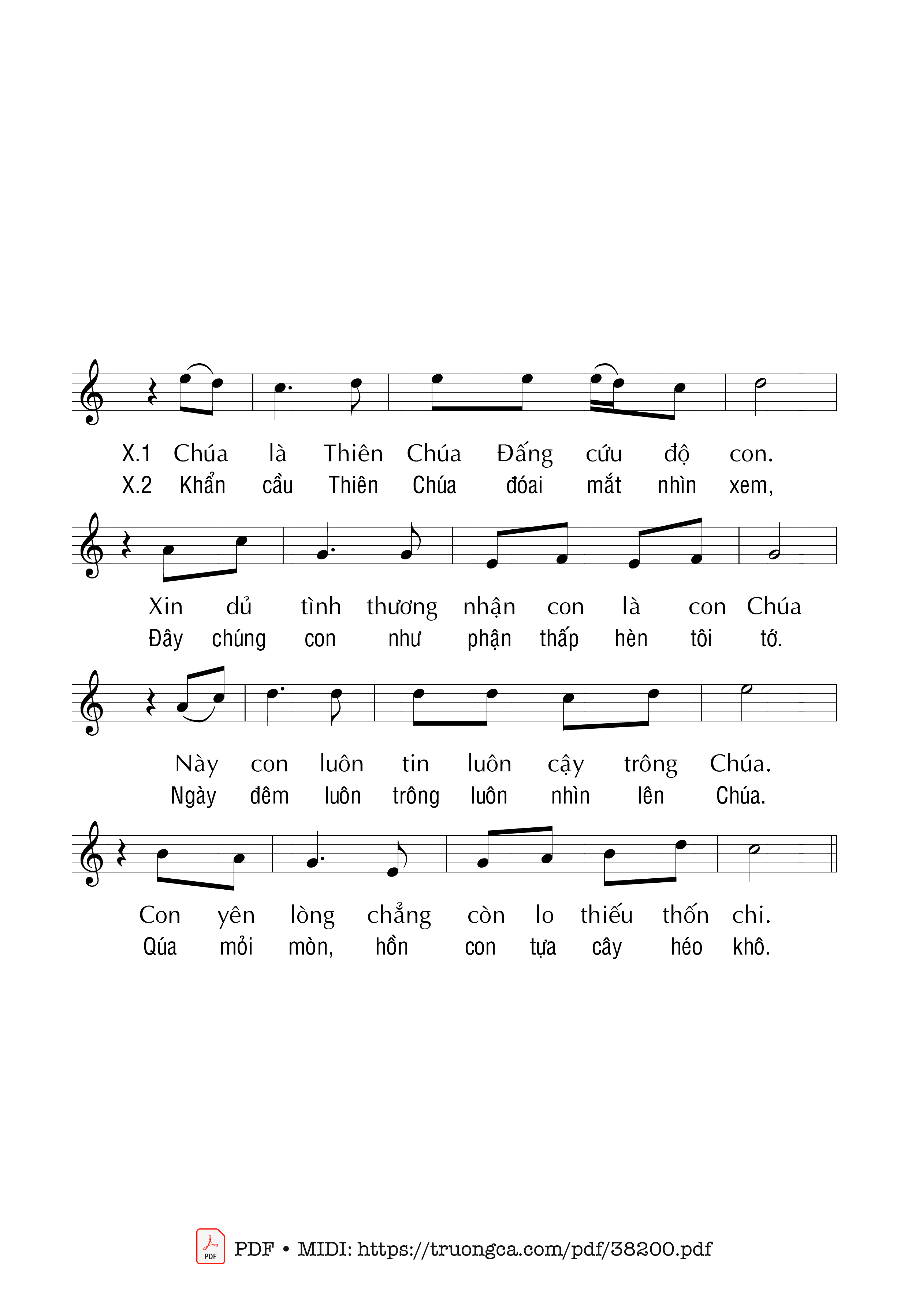 Page 2 of Sheet music PDF Xin Dủ Lòng Thương - Duy Linh Phn