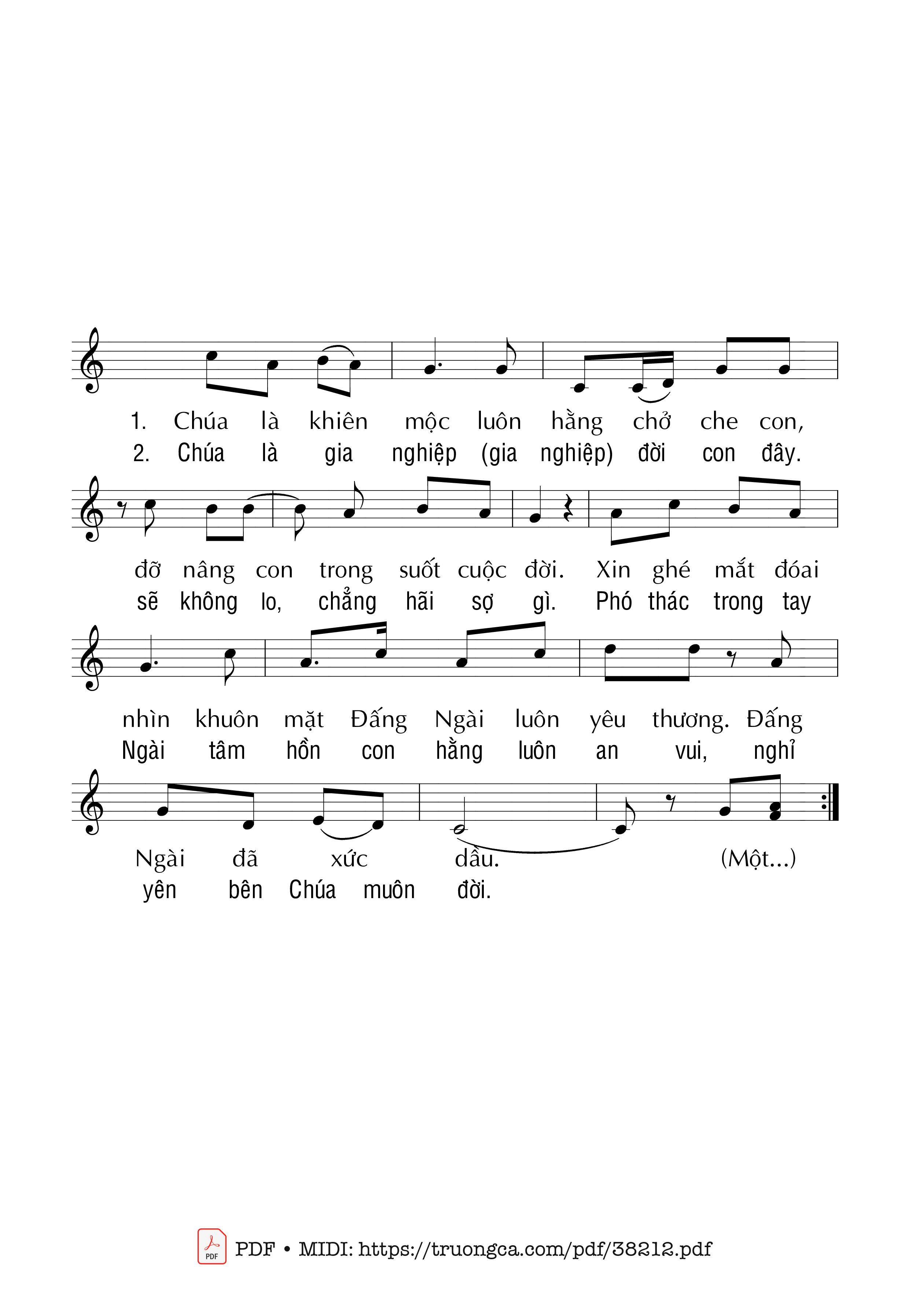 Page 2 of Sheet music PDF Thánh Vịnh 83, Chúa Là Khiên Mộc - Duy Linh Phn
