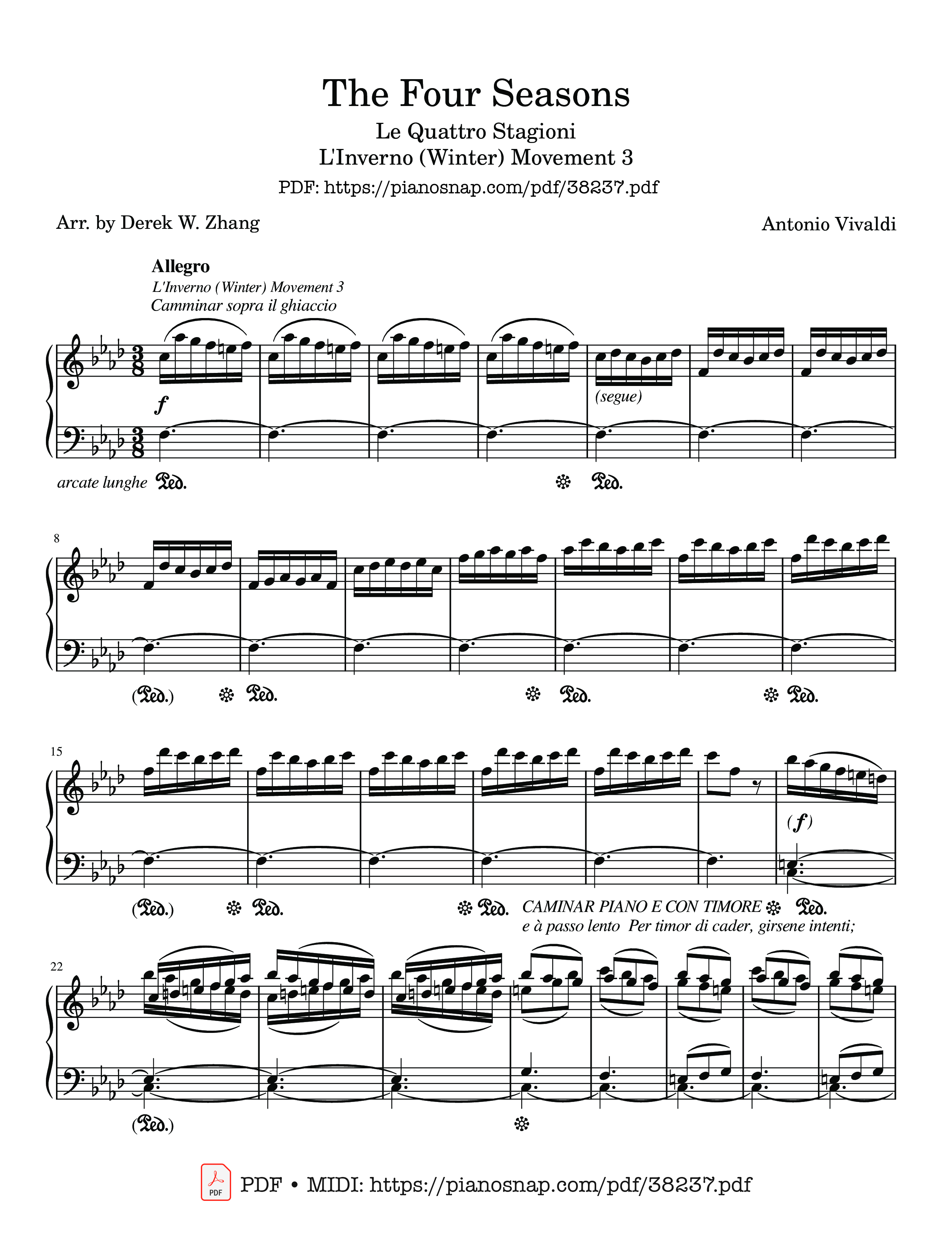 Page 1 of Sheet music PDF The Four Seasons - L