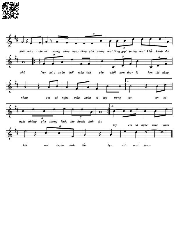 Page 2 of Sheet music PDF Mùa thu tình yêu - Trần Hoài Trung