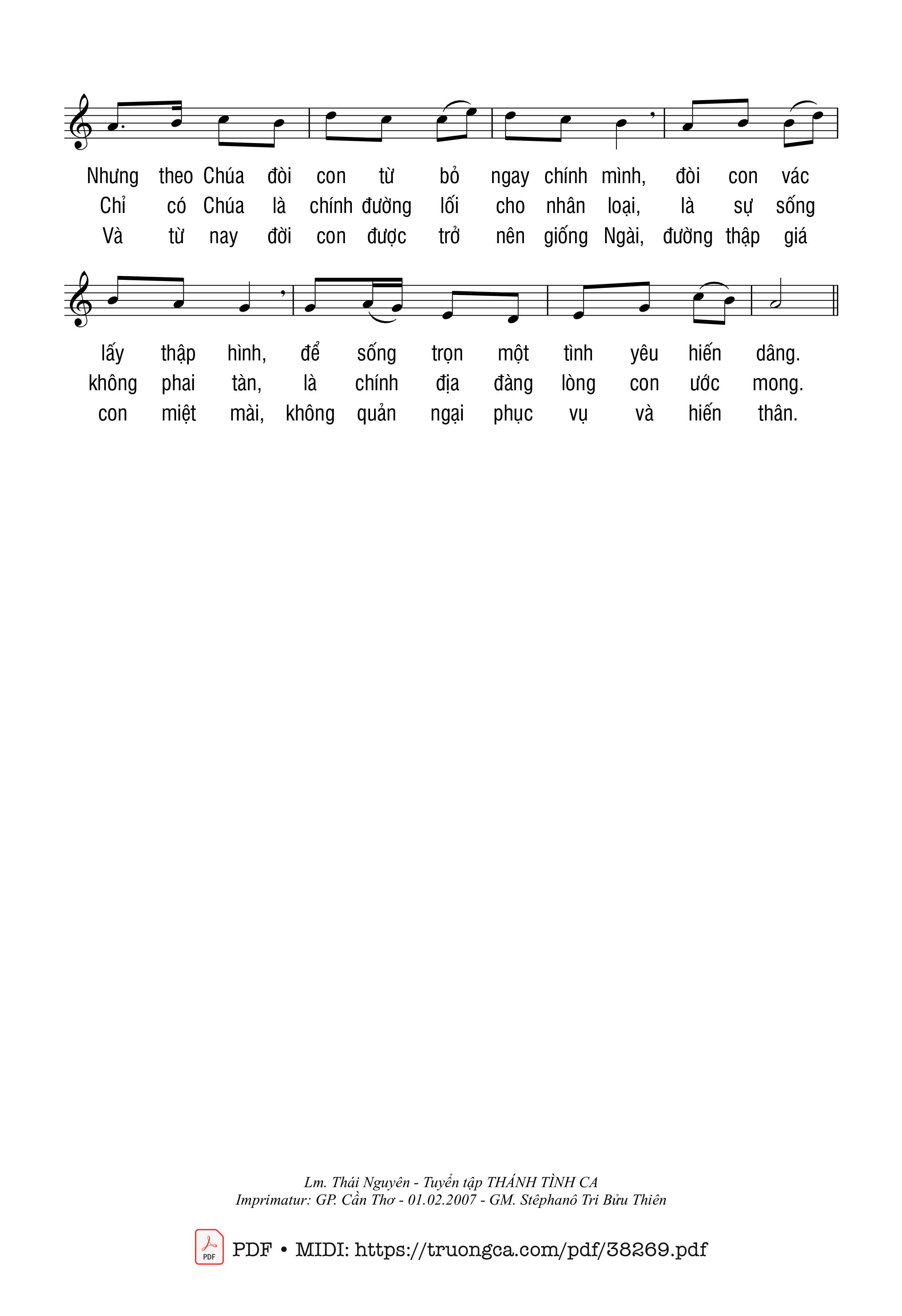 Page 2 of Sheet music PDF Vác Thập Giá Minh 2 - Thái Nguyên