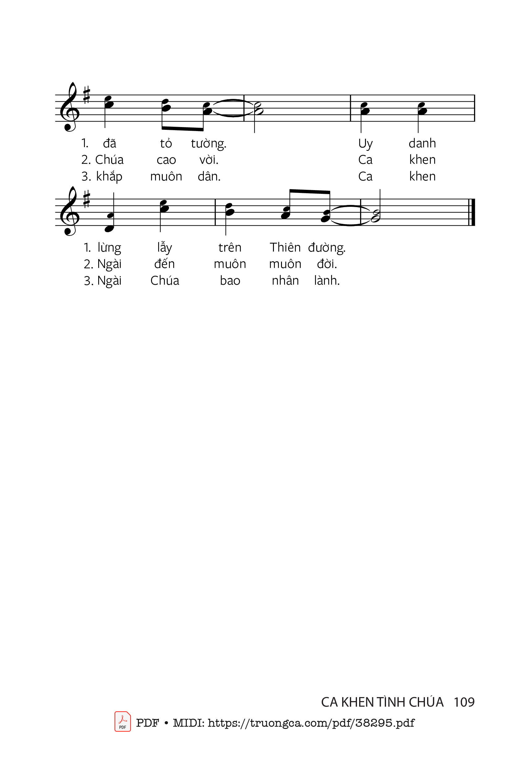 Page 2 of Sheet music PDF Thánh Vịnh 66, Ca Tụng Chúa 2 - Vinam