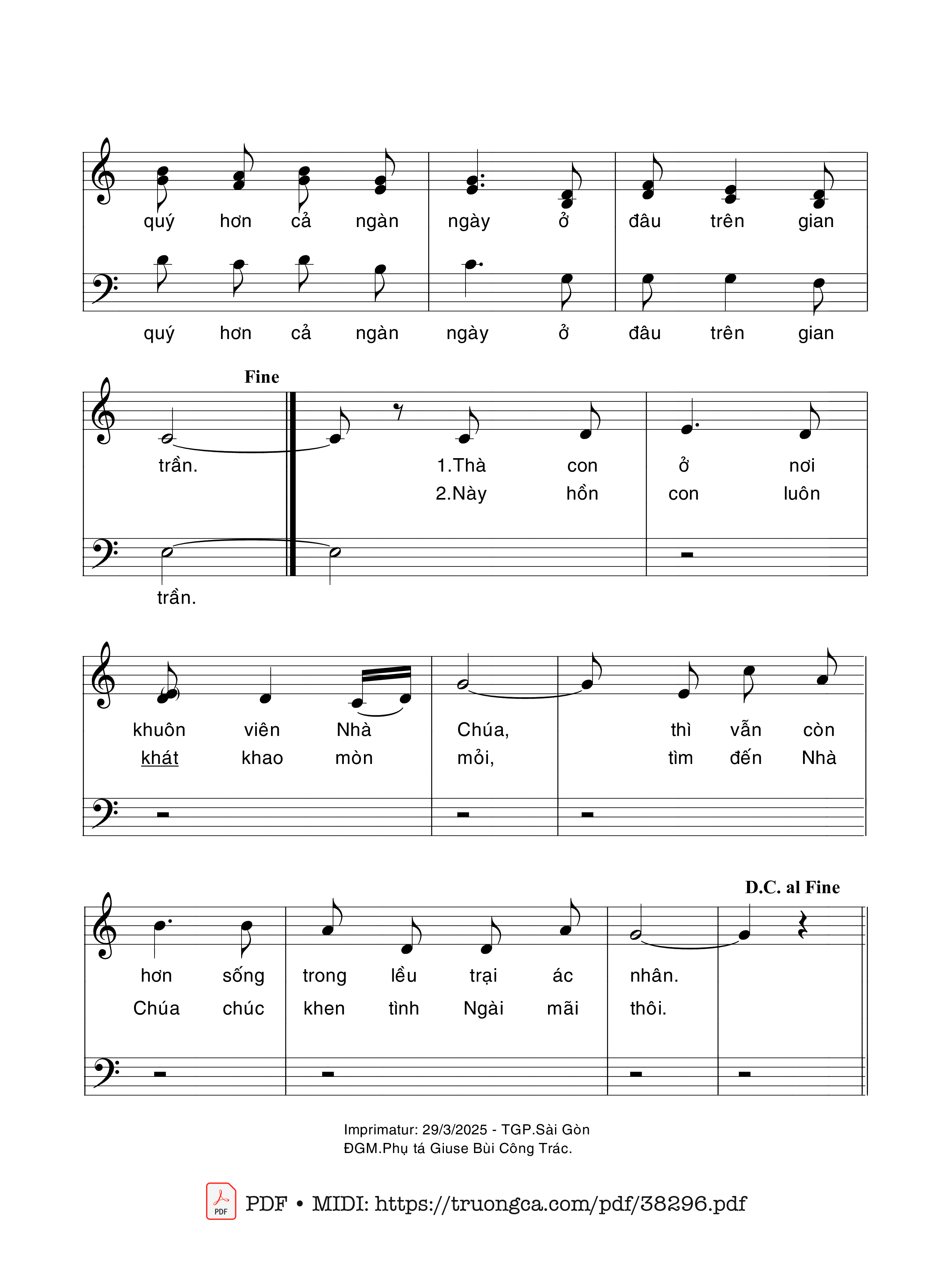Page 2 of Sheet music PDF Thánh Vịnh 83, Ca Nhập Lễ Chúa Nhật 20 Thường Niên - Trịnh Vĩnh Thành