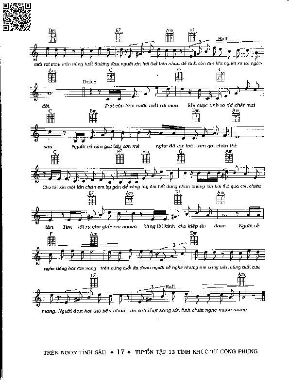 Page 2 of Sheet music PDF Mưa trên ngày tháng đó - Từ Công Phụng