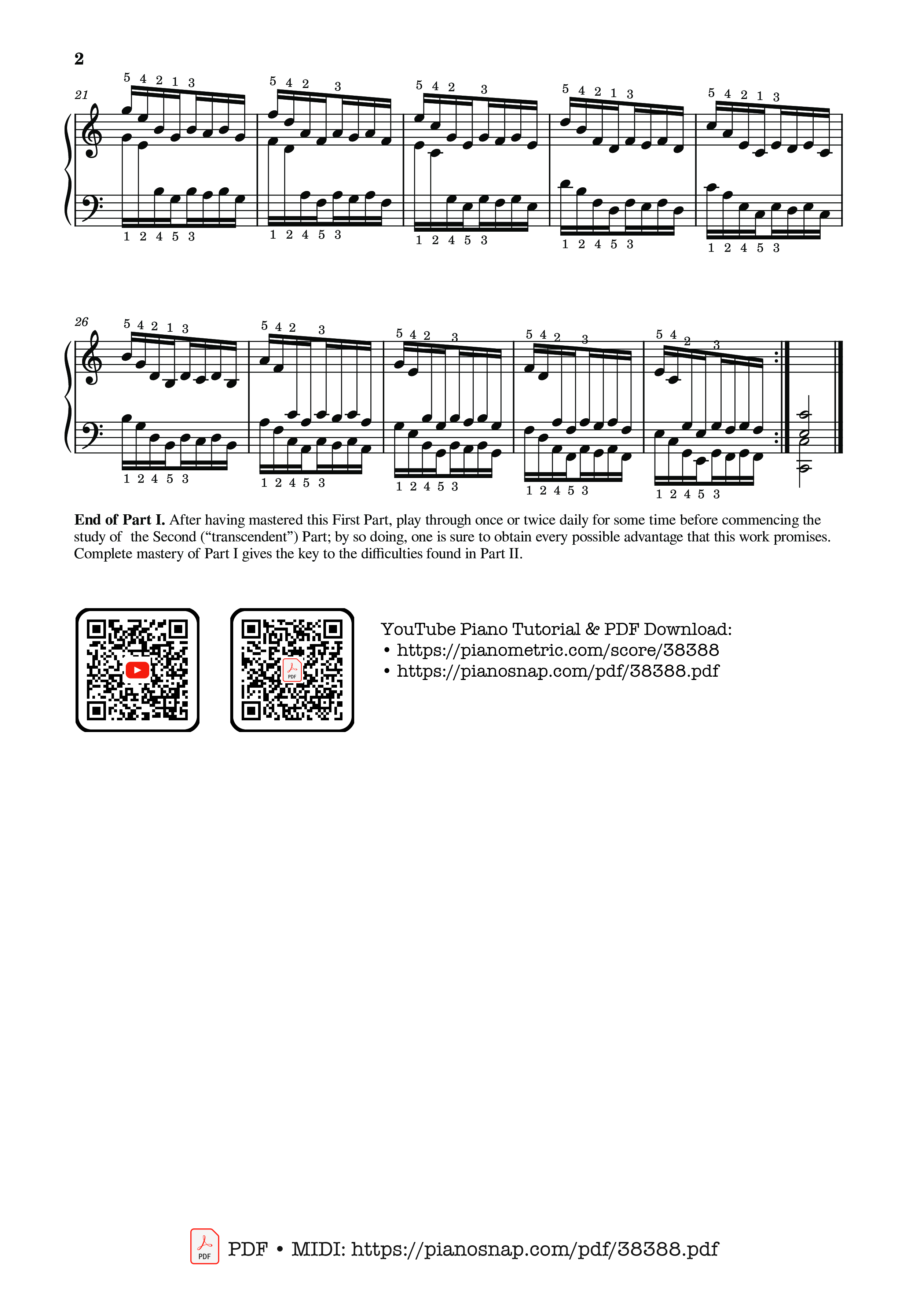 Page 2 of Sheet music PDF Hanon - The Virtuoso Pianist No. 20 (End of part 1) - Charles-Louis Hanon