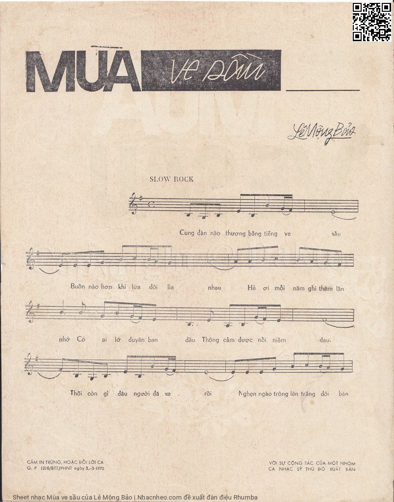Page 2 of Sheet music PDF Mùa ve sầu - Lê Mộng Bảo