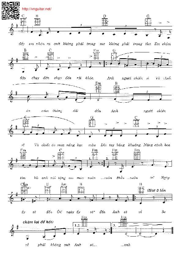 Page 2 of Sheet music PDF Mùa xuân - Phạm Minh Tuấn