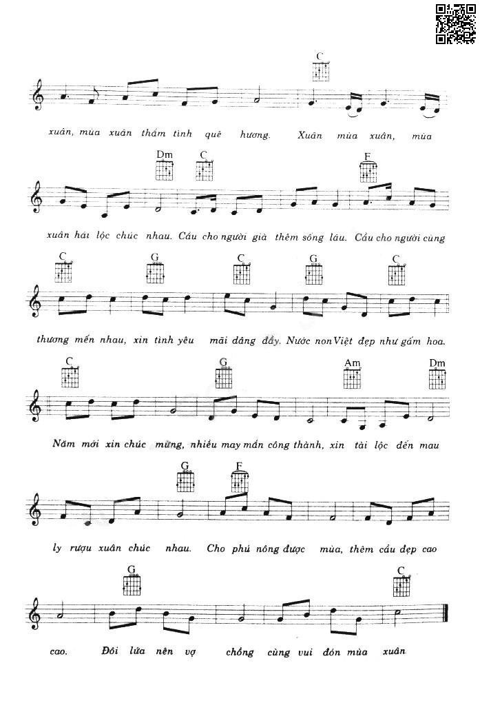Page 2 of Sheet music PDF Mùa xuân chúc nhau - Tiến Luân