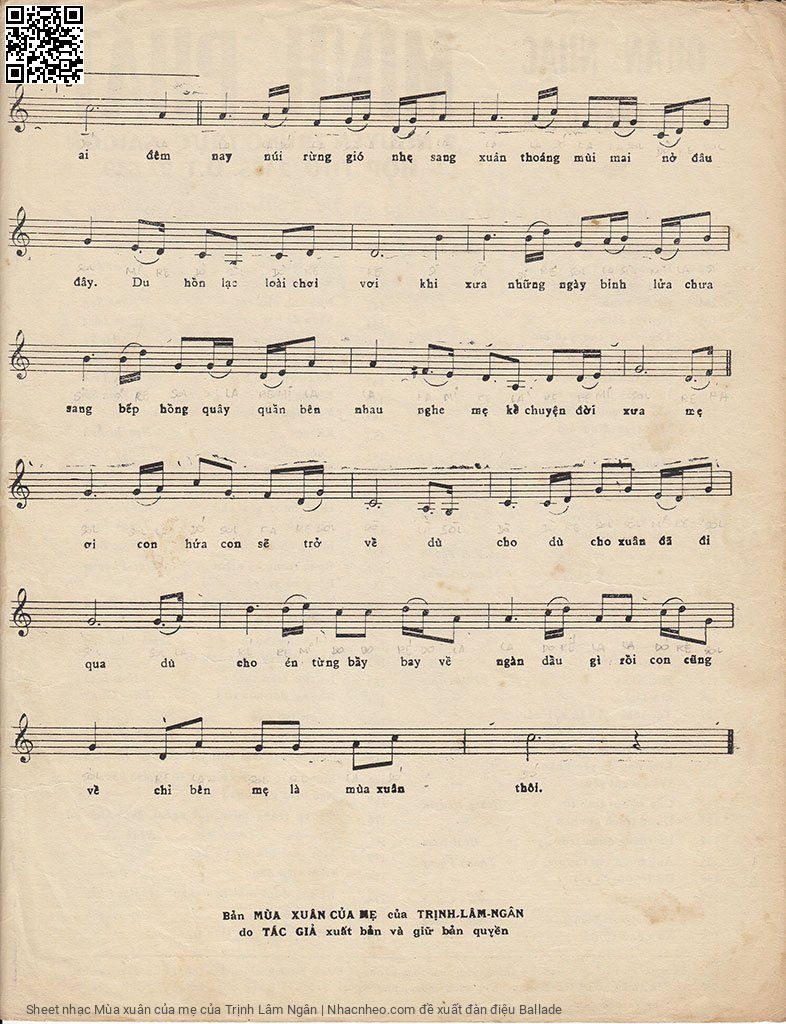 Page 3 of Sheet music PDF Mùa xuân của mẹ - Trịnh Lâm Ngân
