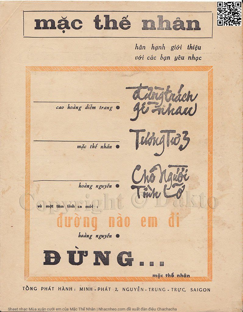 Page 4 of Sheet music PDF Mùa xuân cưới em - Mặc Thế Nhân