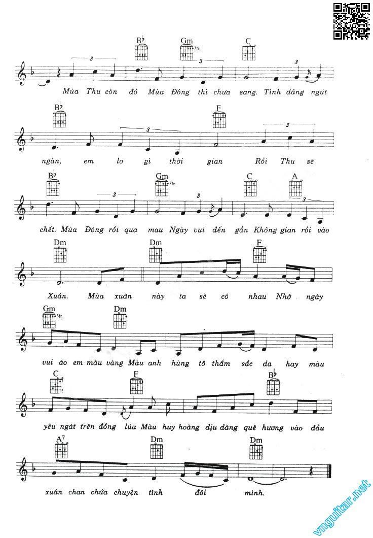 Page 6 of Sheet music PDF Mùa xuân cưới em - Mặc Thế Nhân
