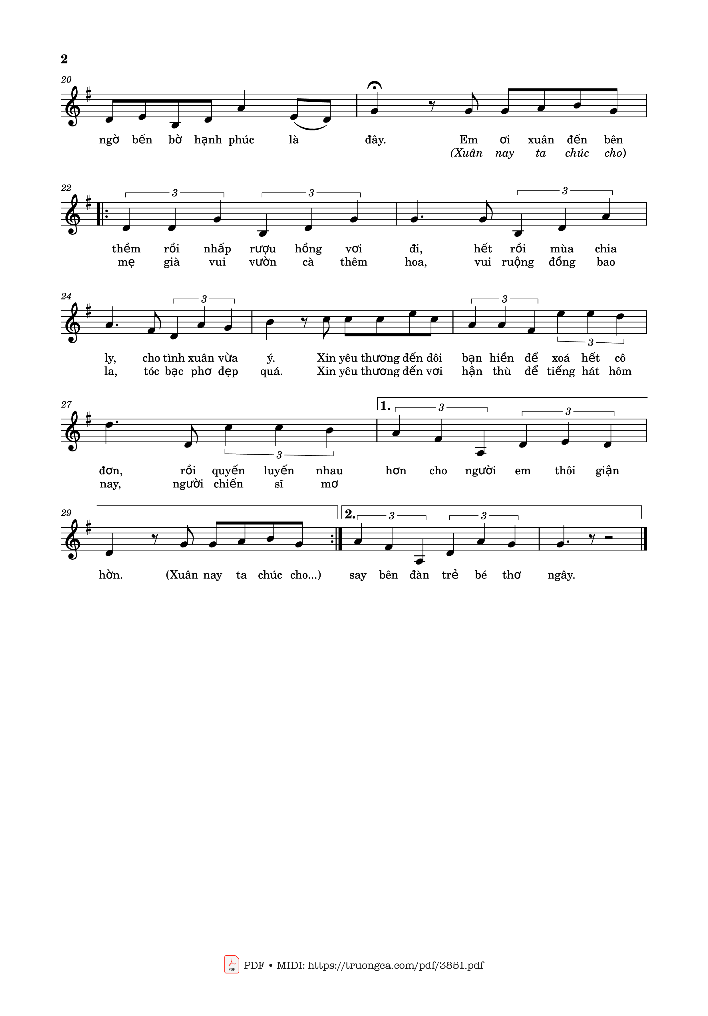Page 2 of Sheet music PDF Mùa xuân đầu tiên - Tuấn Khanh
