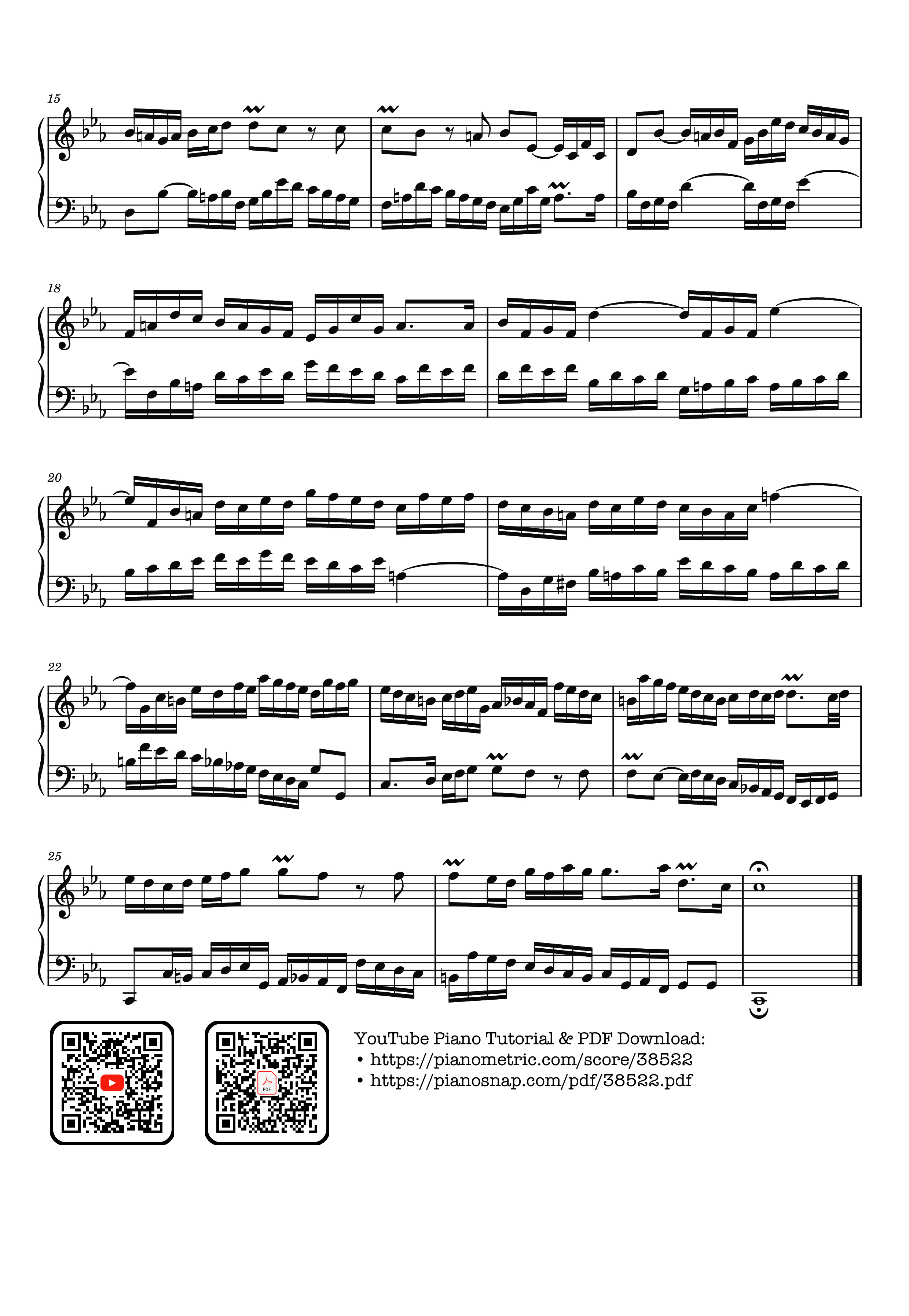 Page 2 of Sheet music PDF Invention 2 in C minor BWV 773 - Johann Sebastian Bach