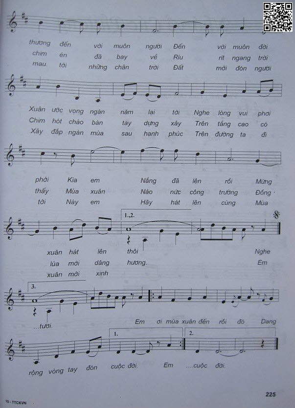 Page 2 of Sheet music PDF Mùa xuân đến rồi đó - Trần Chung