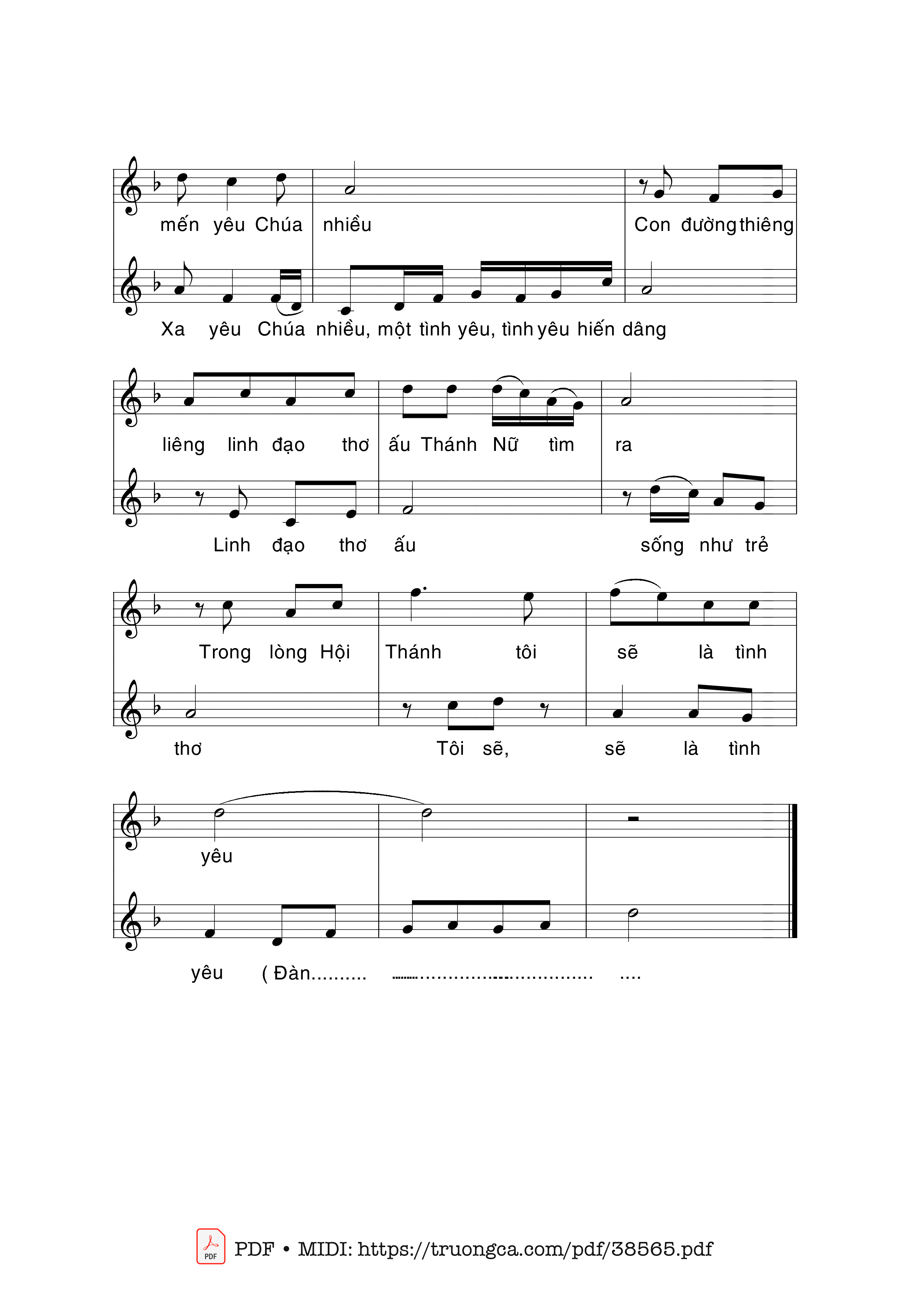 Page 2 of Sheet music PDF Nụ Hoa Têrêsa - Têrêsa