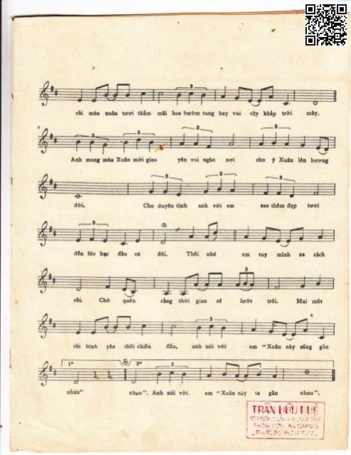 Page 3 of Sheet music PDF Mùa xuân gửi em - Lê Dinh