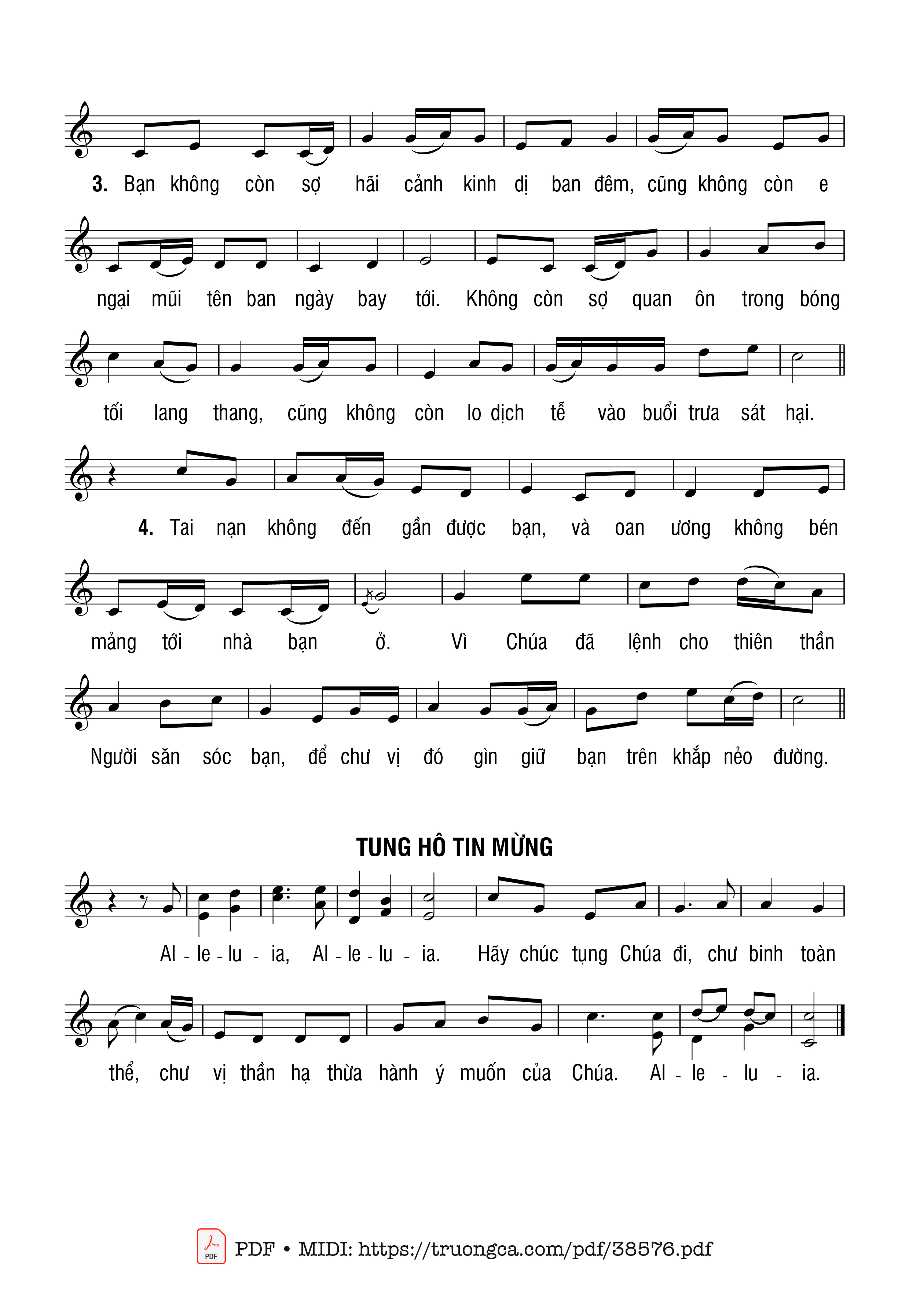 Page 2 of Sheet music PDF Thánh Vịnh 90, Lễ Các Thiên Thần Hộ Thủ - Huy Hoàng
