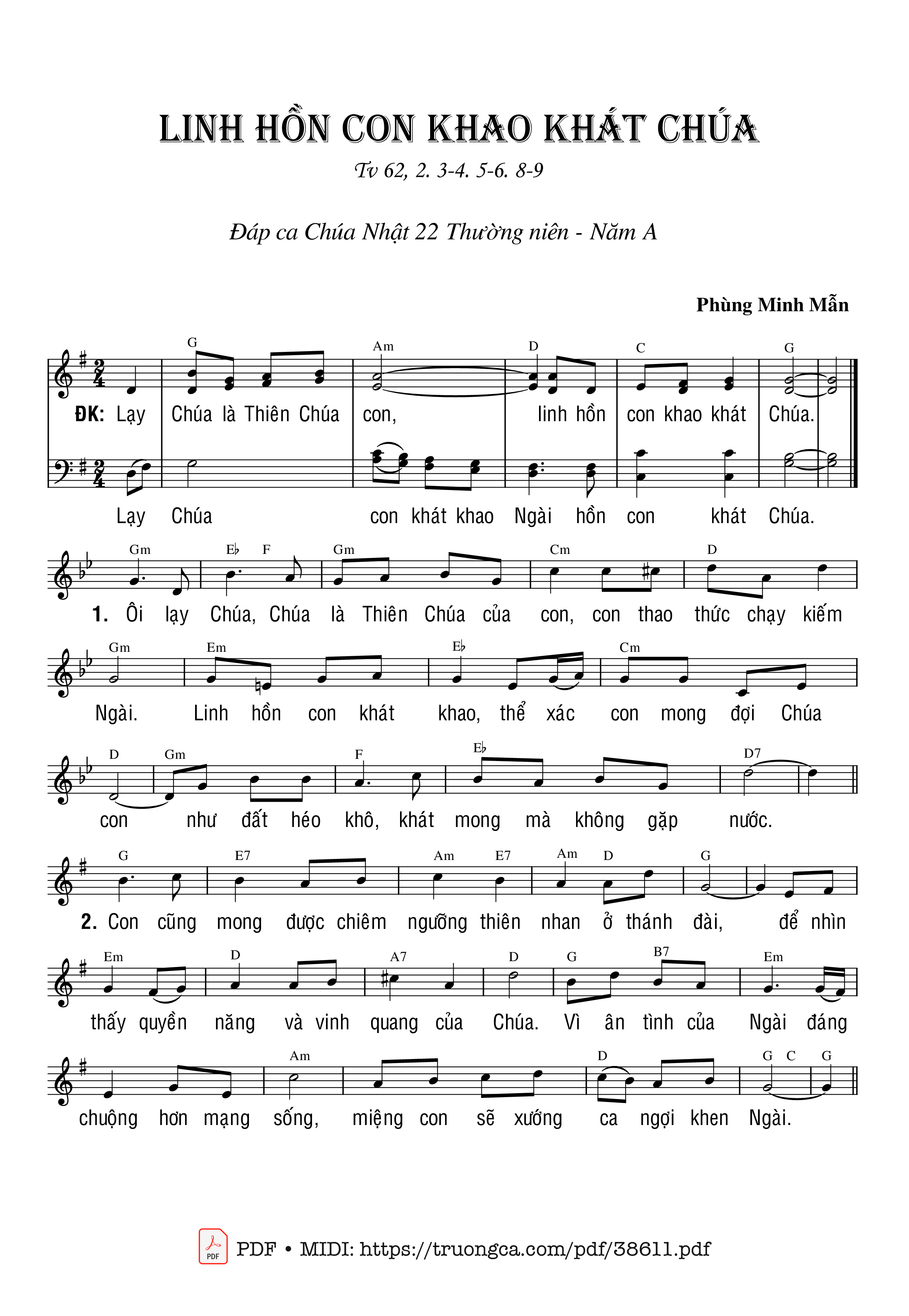 Ca Chúa Nhật A Thường Niên  Lạy Chúa là Thiên Chúa con, Trang 1