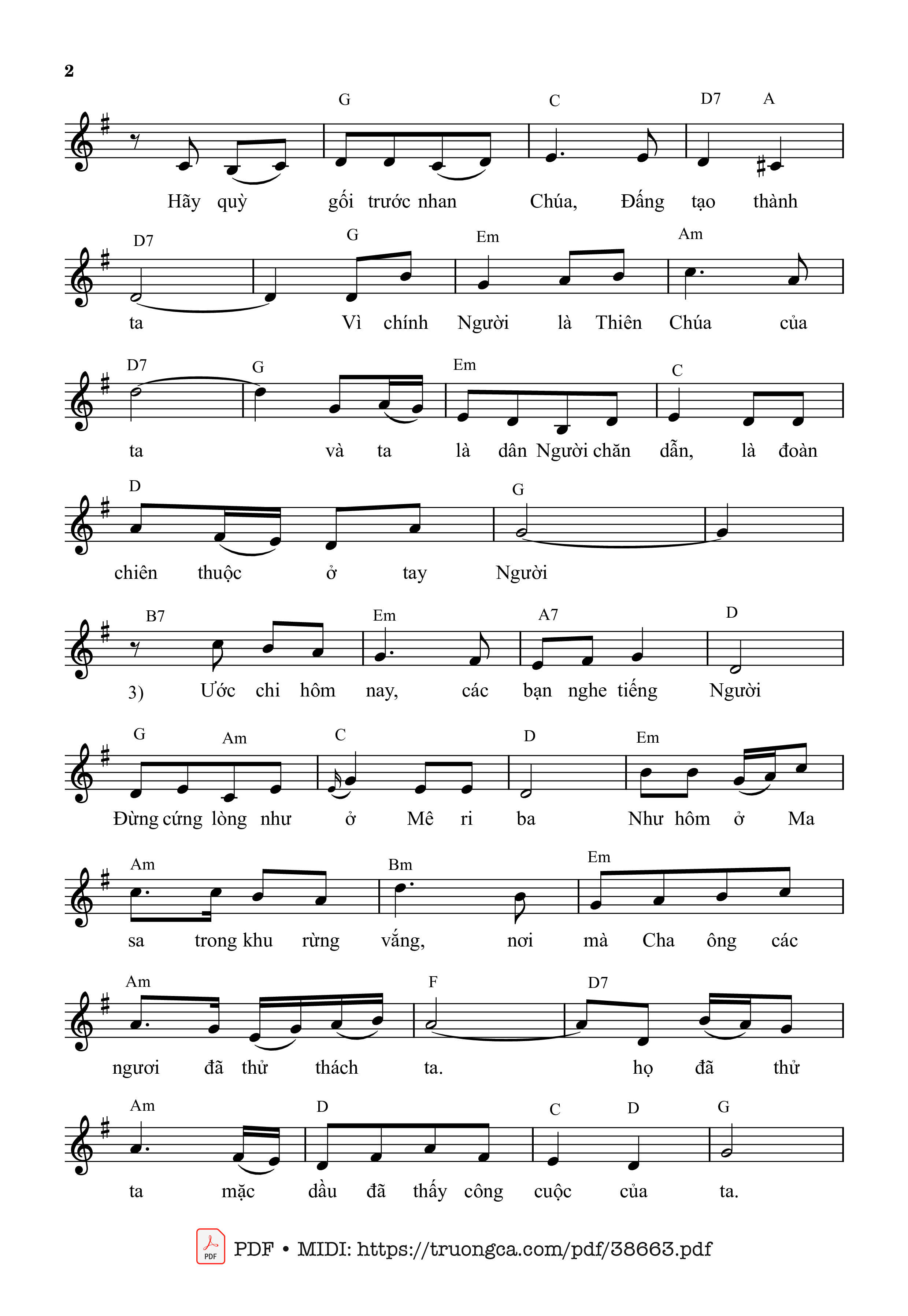 Page 2 of Sheet music PDF Thánh Vịnh 94, Ước Chi Hôm Nay - Phùng Minh Mẫn