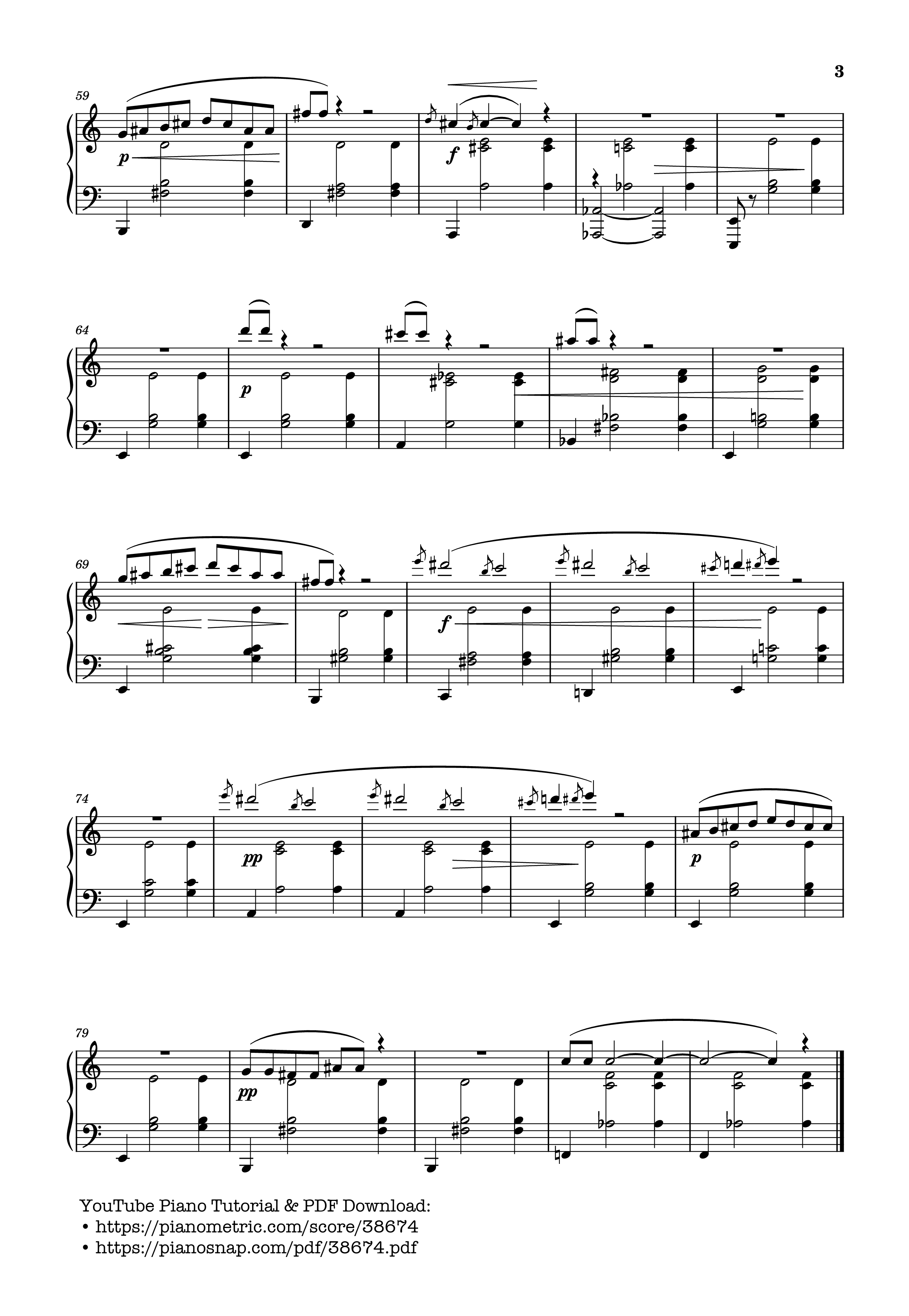 Page 3 of Sheet music PDF Gnossienne No. 7 - Erik Satie