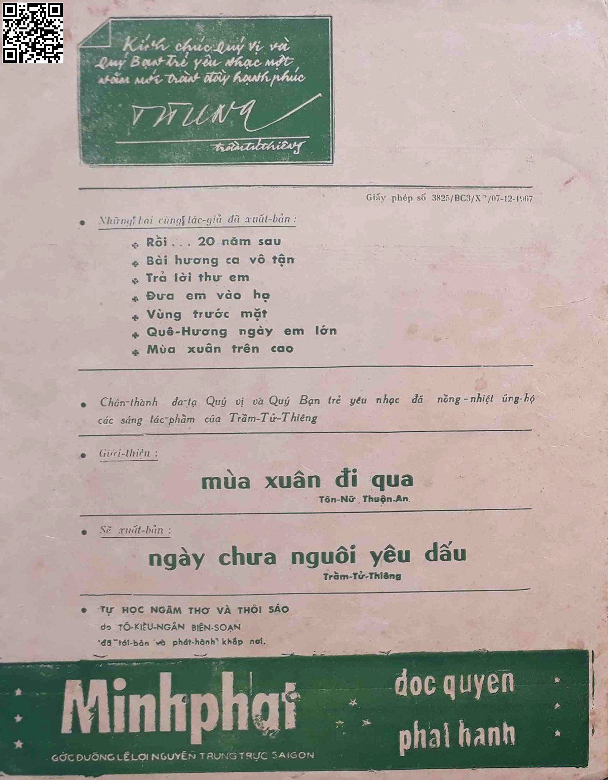 Page 4 of Sheet music PDF Mùa xuân trên cao - Trầm Tử Thiêng