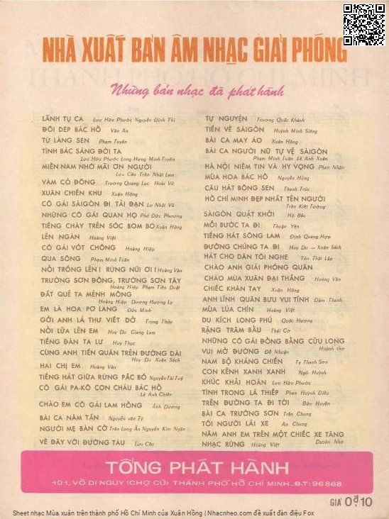 Page 4 of Sheet music PDF Mùa xuân trên thành phố Hồ Chí Minh - Xuân Hồng