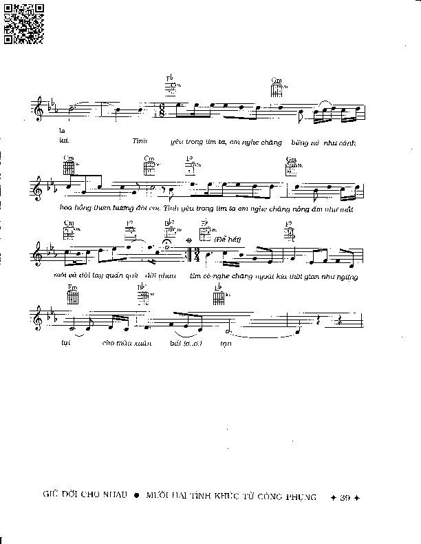 Page 2 of Sheet music PDF Mùa xuân và tình yêu em - Từ Công Phụng
