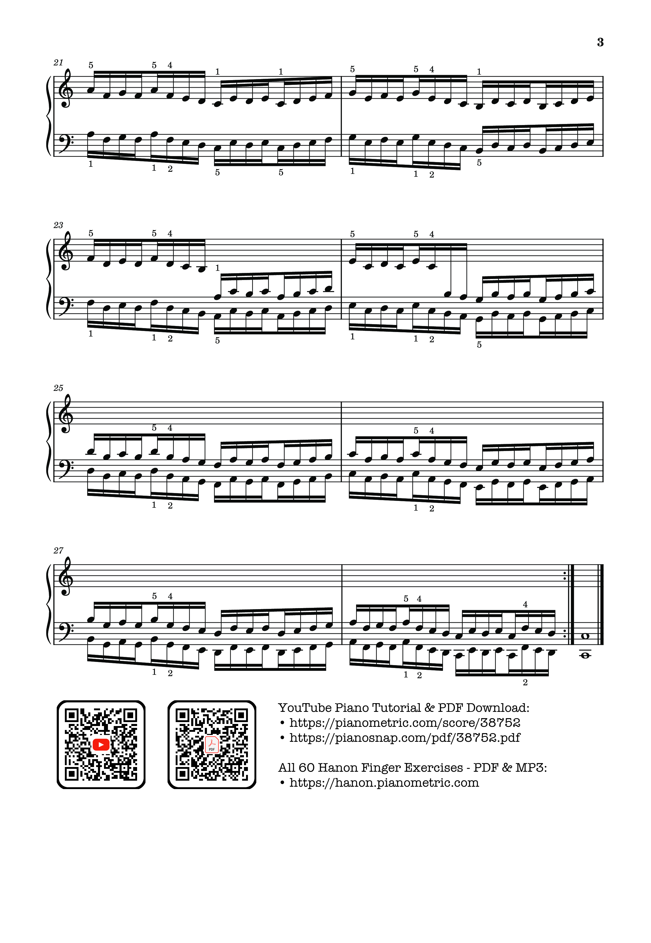Page 3 of Sheet music PDF Piano Hanon - The Virtuoso Pianist No. 22 - Charles-Louis Hanon
